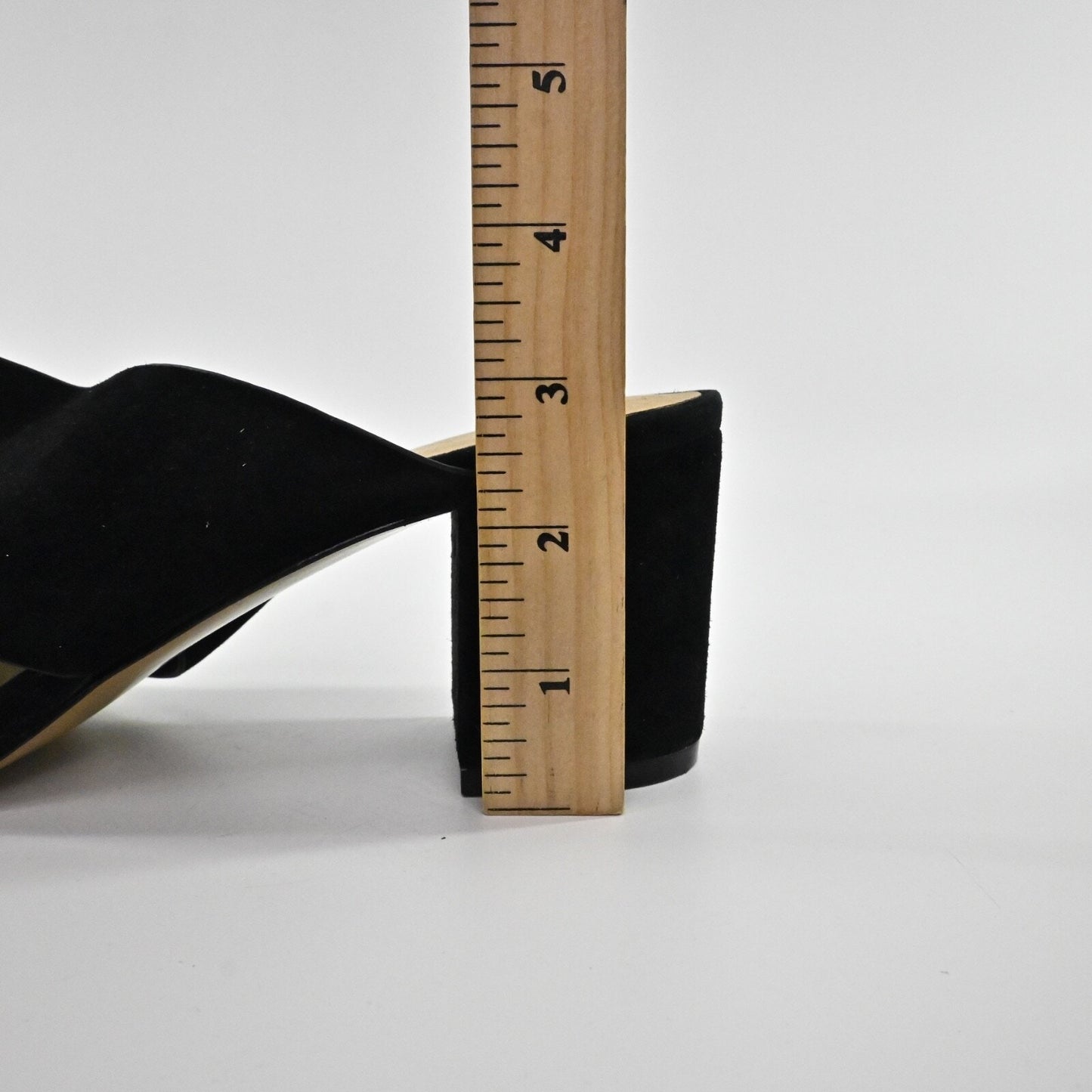 FIRTH Womens Suede Sandals Size 10 Black Criss Cross Strap Block Heel Slip On