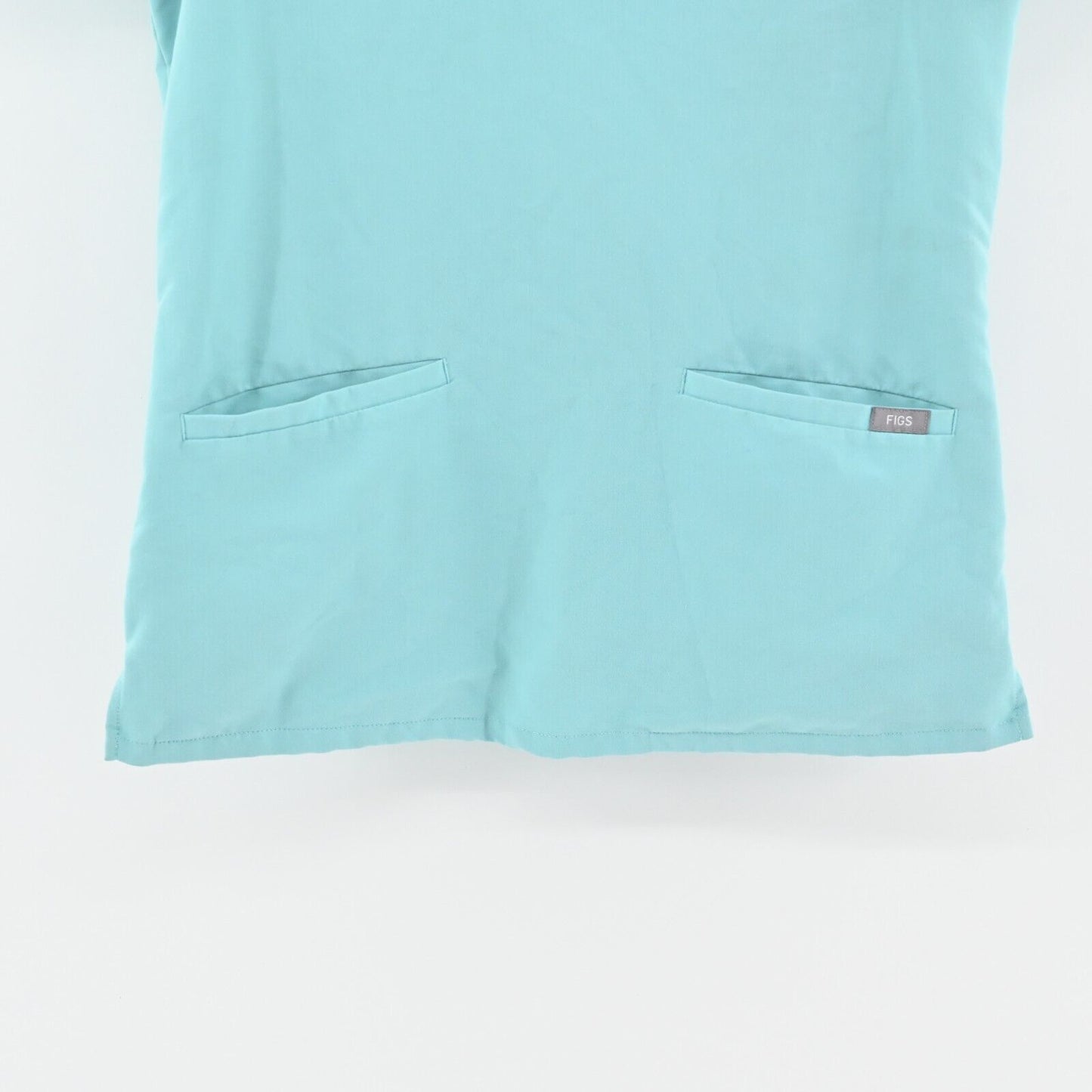 FIGS Scrub Top Womens Sz XS Casma Three Pocket VNeck Blue Rainbow NP Peace Sign