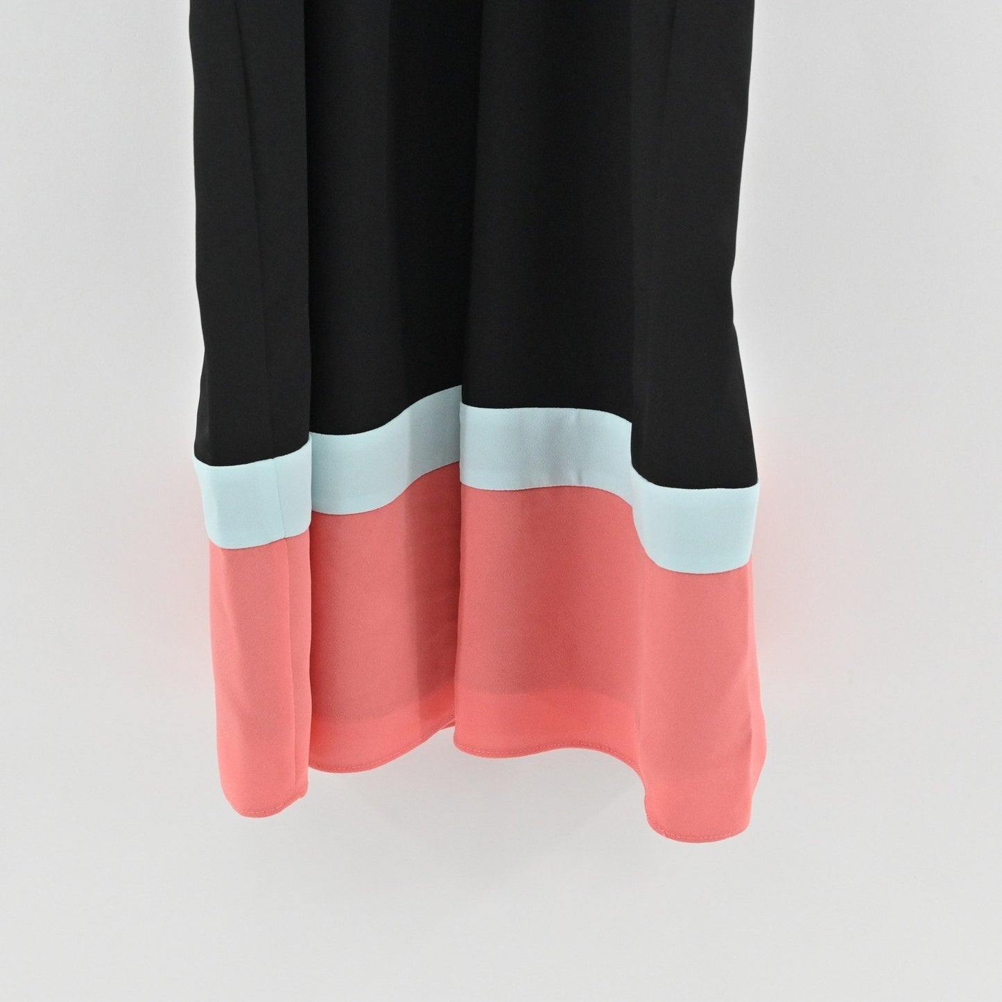 BCBGMaxazria Black Color Block Halter Midi Dress Size M Cocktail Date Night