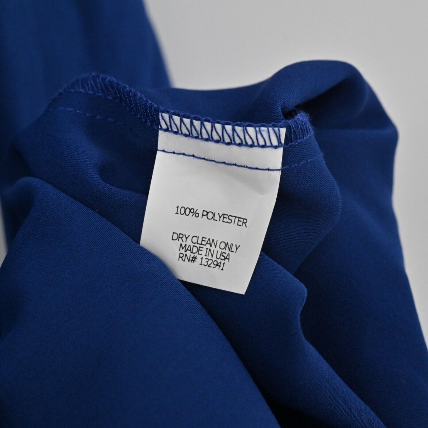 AMANDA UPRICHARD Dress Womens Sz XS Royal Blue Deep Vneck Long Sleeve Shift USA