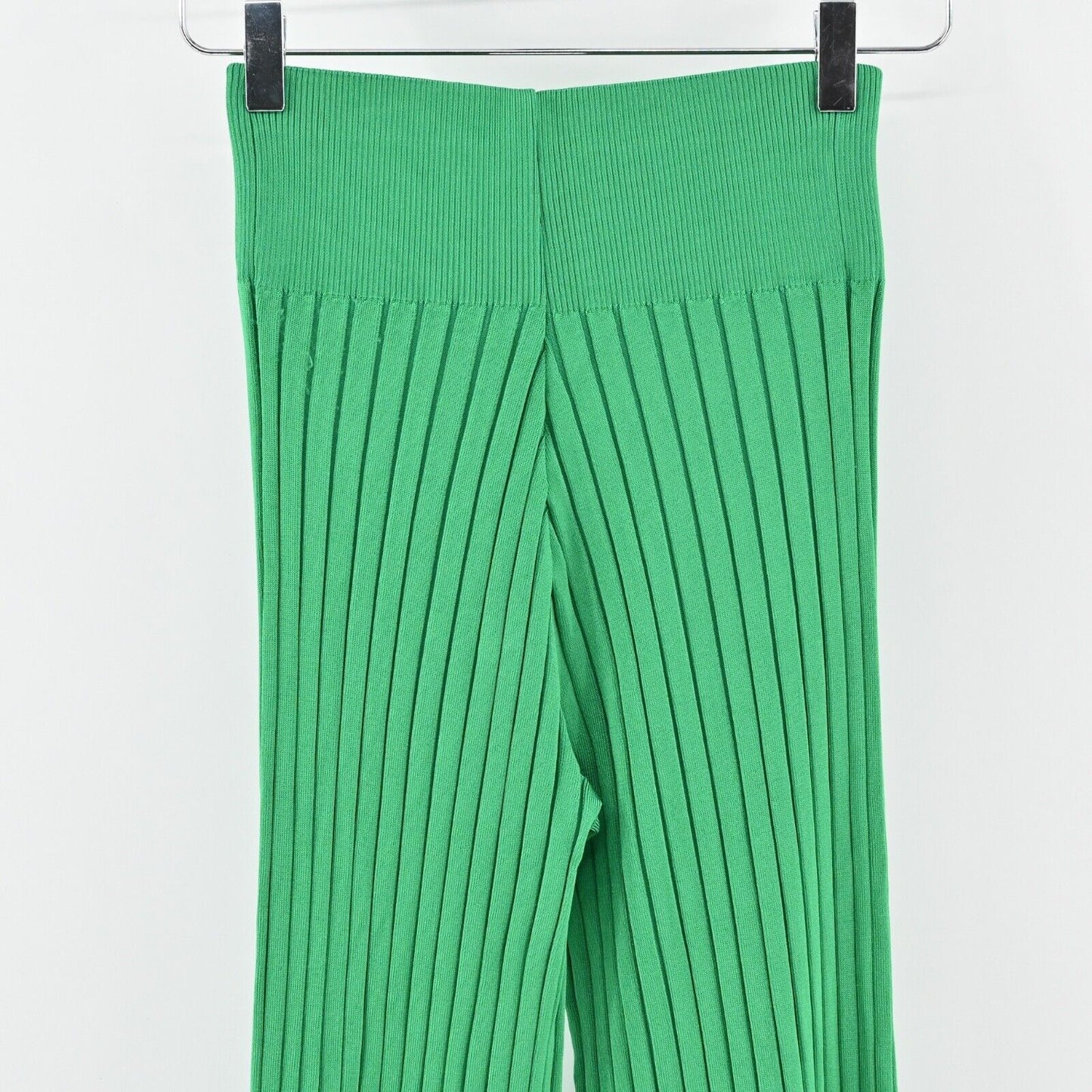 ALC Pants Womens Size XS Kelly Green Astrid Ribbed Flare Bell Bottom High Rise