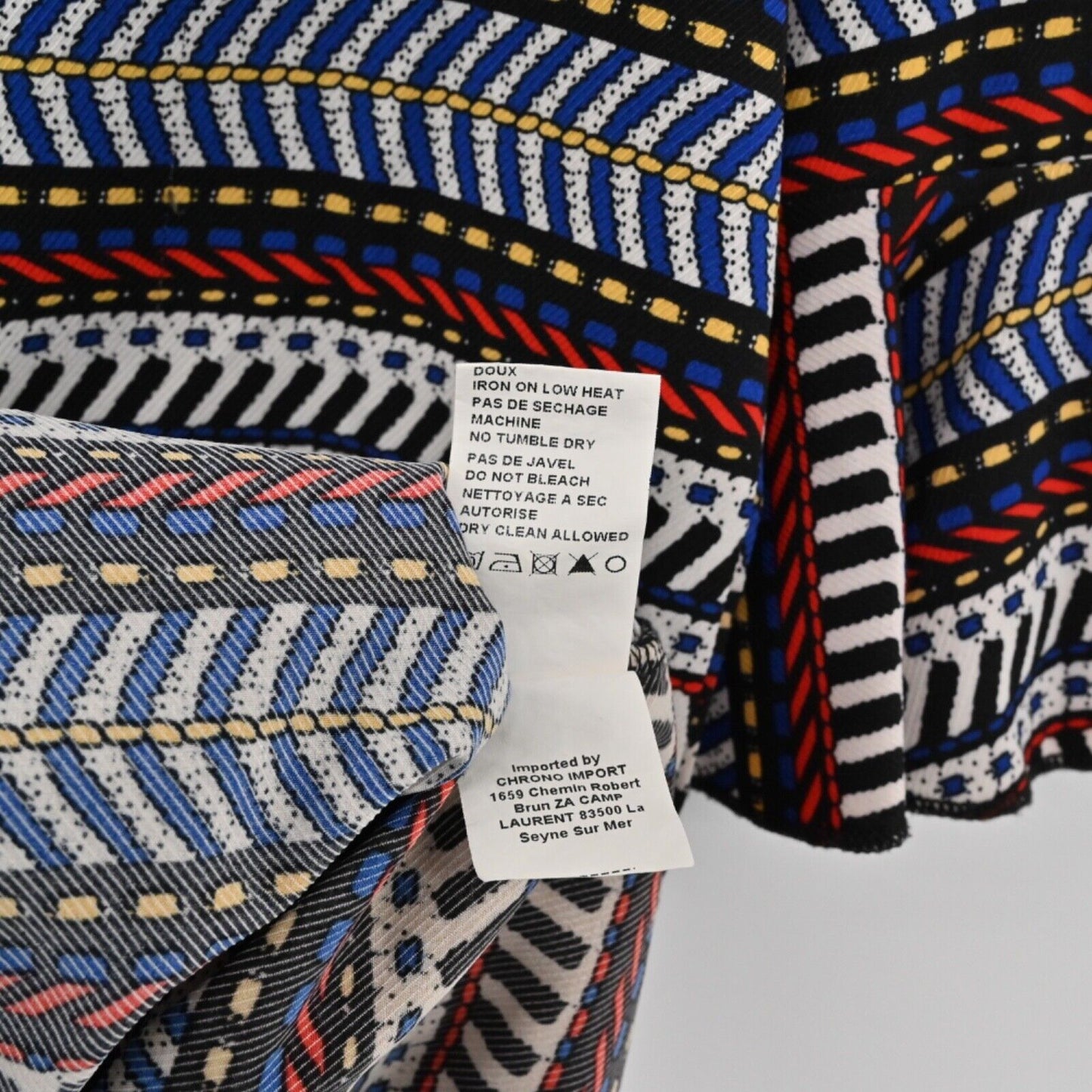 MOLLY BRACKEN Dress Women Sz XS Stripe Print Keyhole Neck Half Bell Sleeve Shift