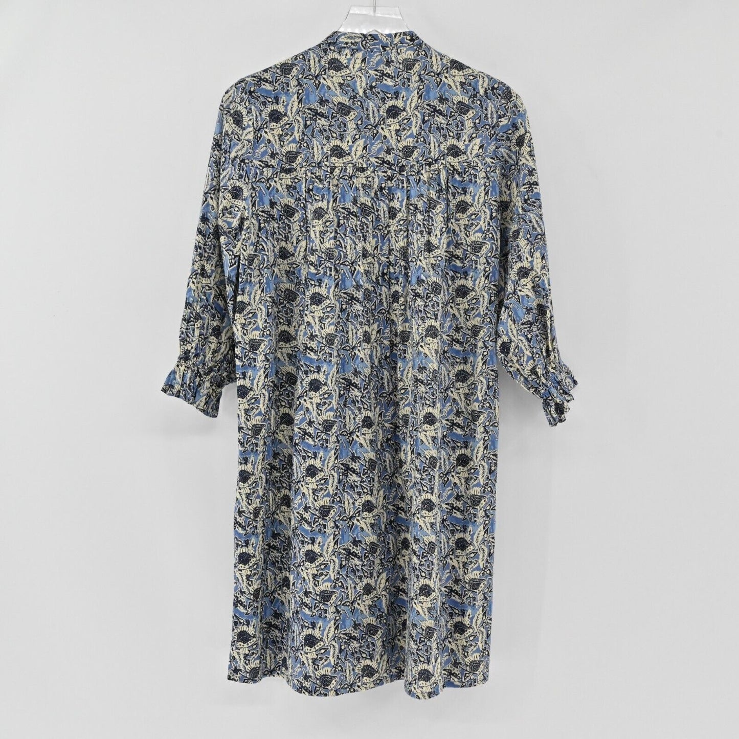 TUCKERNUCK Dress Womens Size S Ros Garden Floral Print Blue Embroidered Cotton
