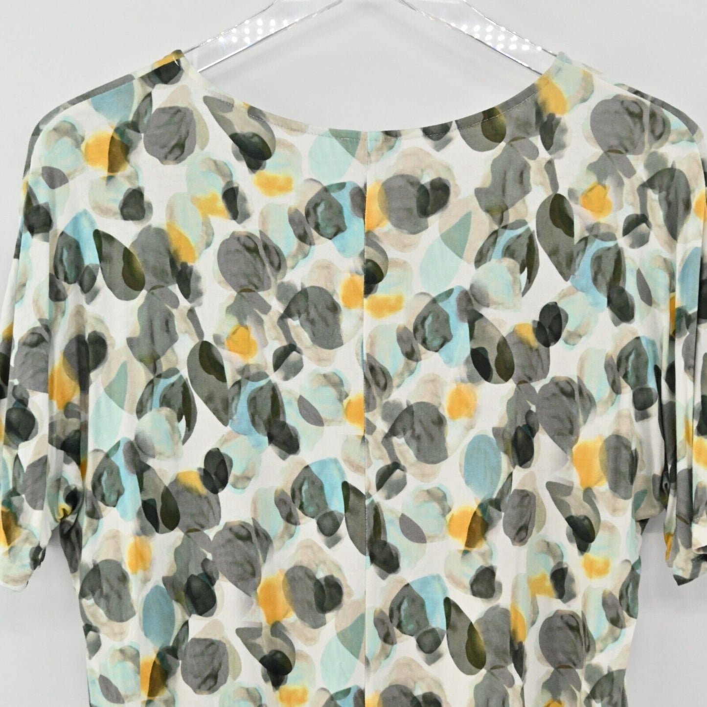 GERRY WEBER Top Womens Size 6 Collection Multicolor Abstract Print Short Sleeve