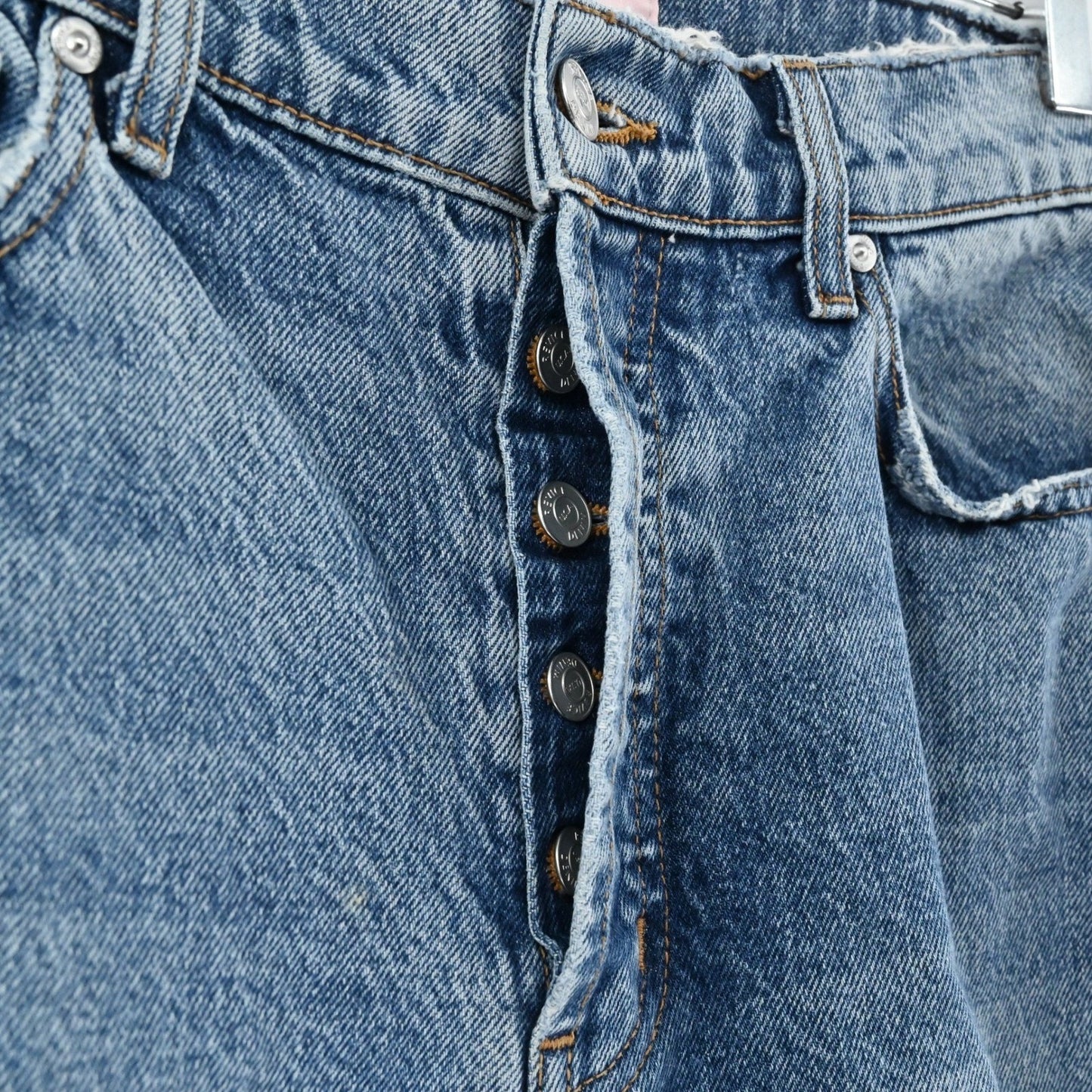 REVICE Womens Button Fly Jeans Size 29 Distressed Denim Festival High Rise Retro