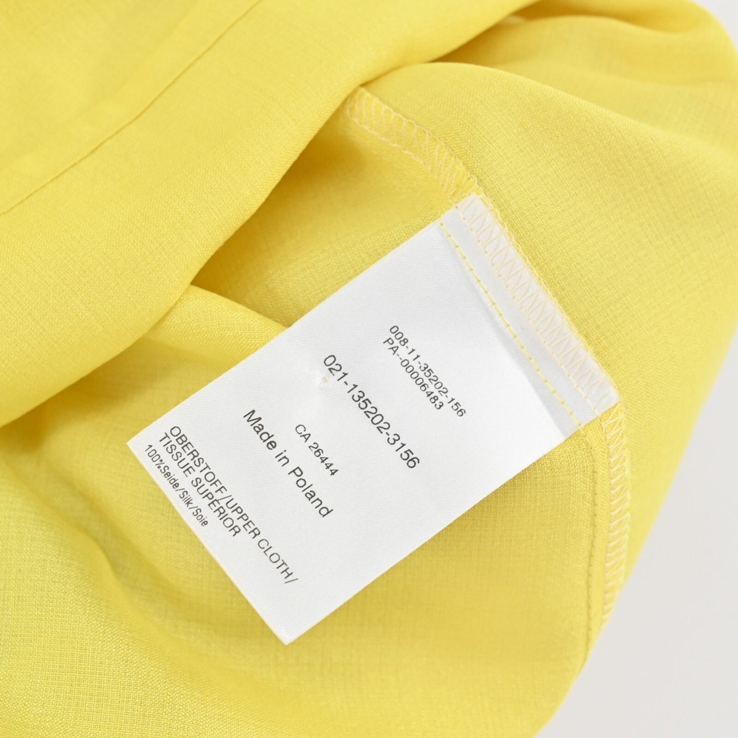 LOUIS FERAUD Womens Silk Top Size XL Yellow Sleeveless Casual Neck Detail Blouse
