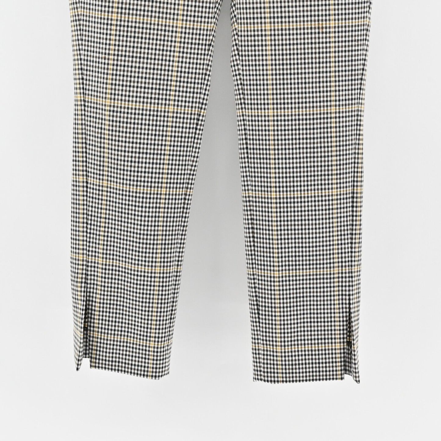 THEORY Pants Womens Size 2 Clean Straight Slit Dale Portland Plaid Wool Academia