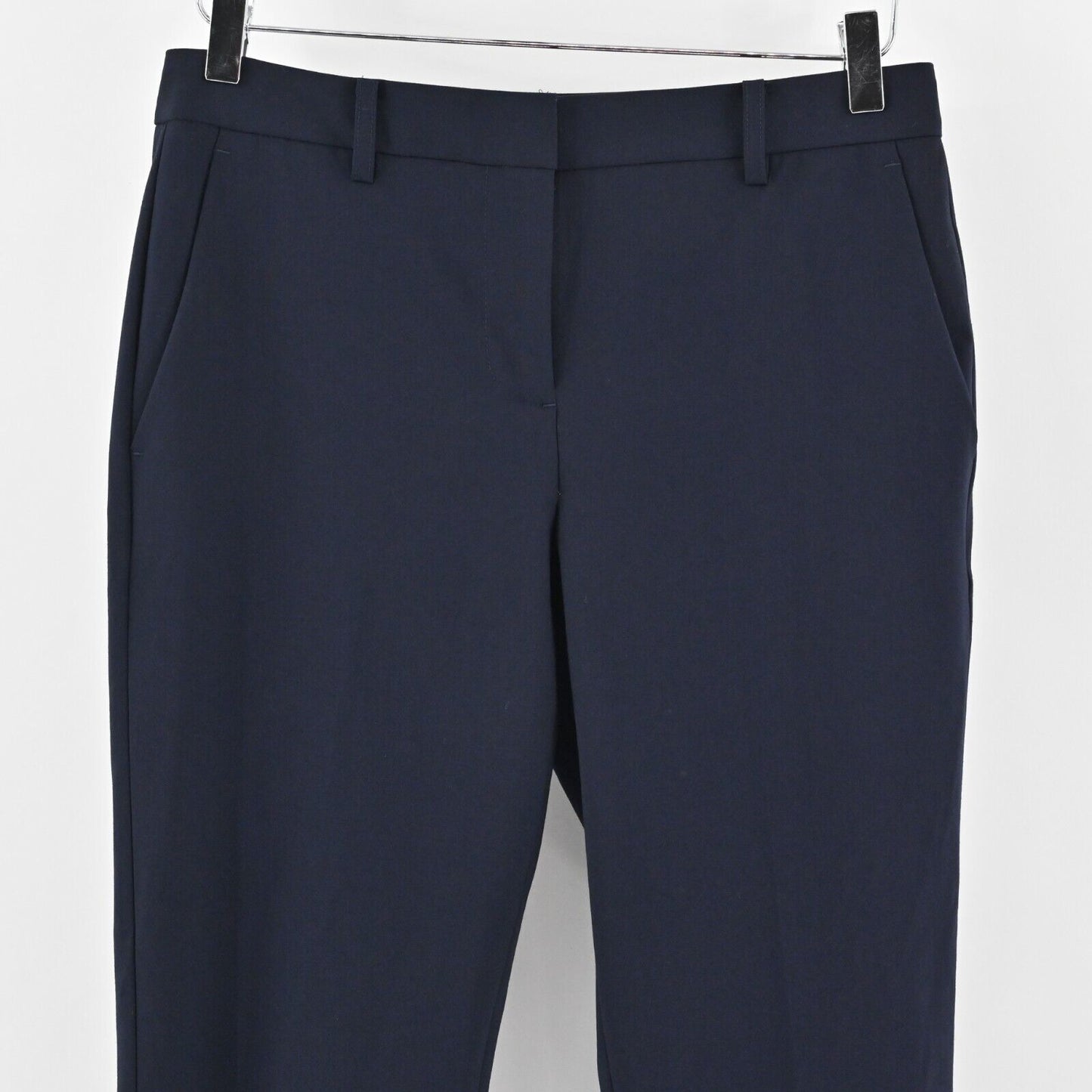 DKNY Pants Womens Sz 2 Navy Blue Straight Leg High Rise Classic Trousers Office