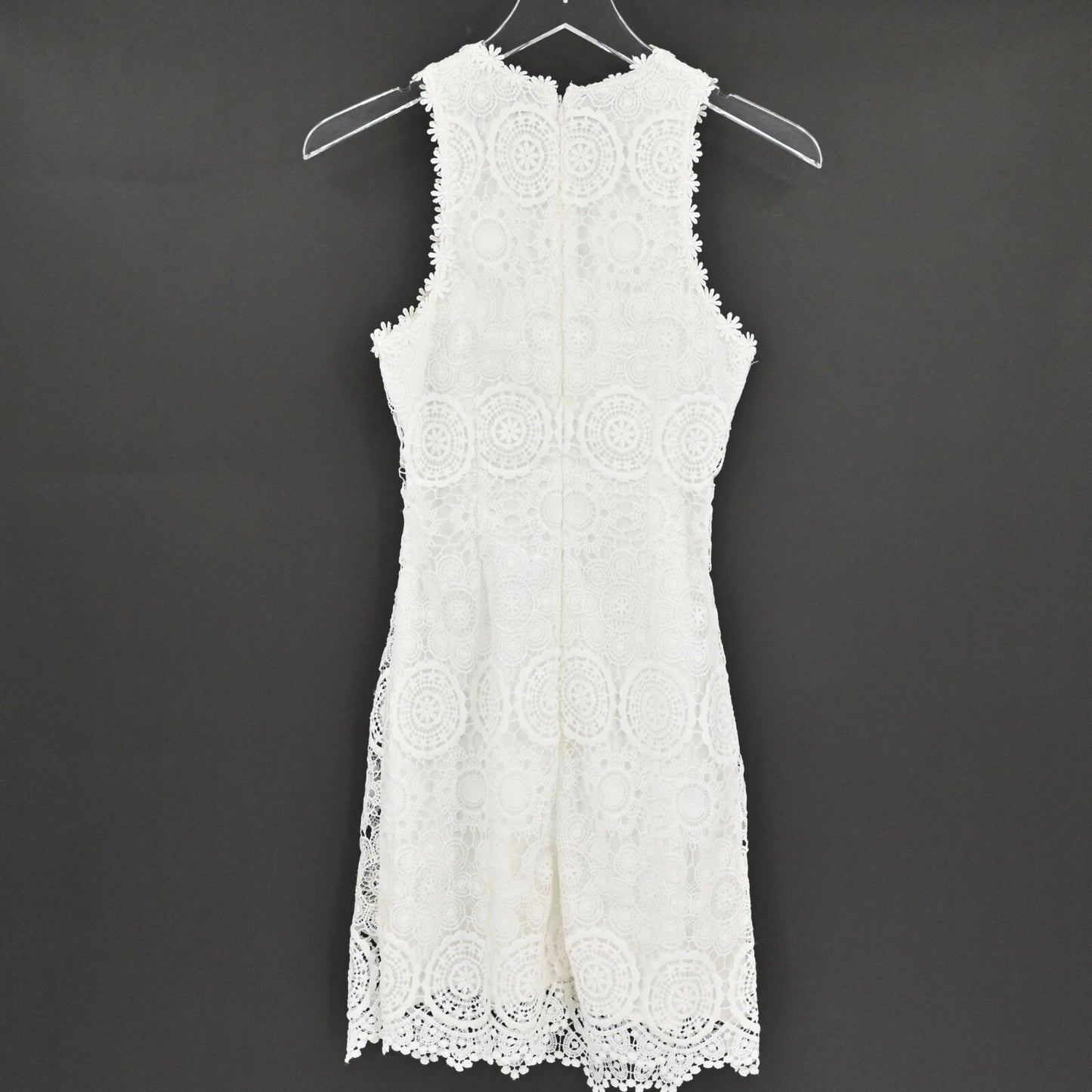 LIKELY Guipure Lace Dress Size 0 White Bridal Crochet Mini Sleeveless Sheath