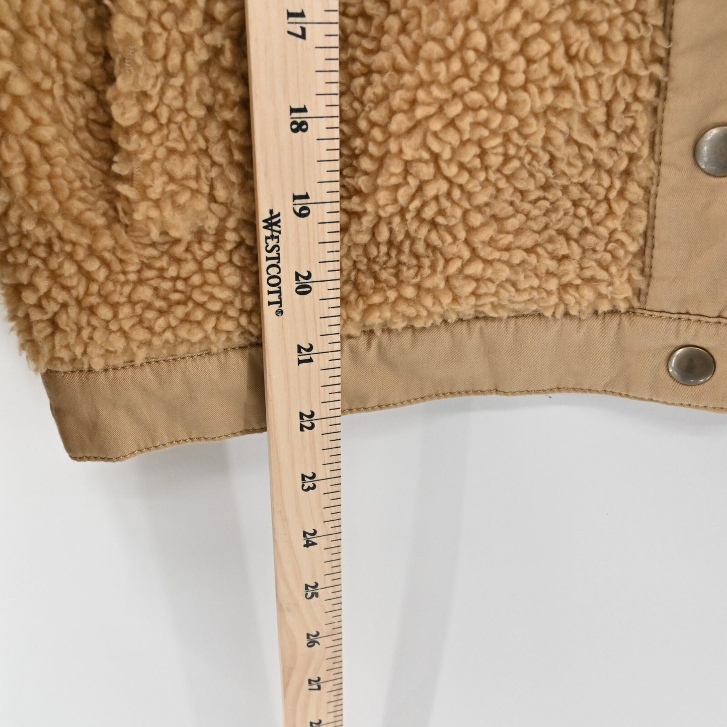 Madewell Portland Sherpa Camel Jacket Women M Faux Fur Button Front Teddy Coat