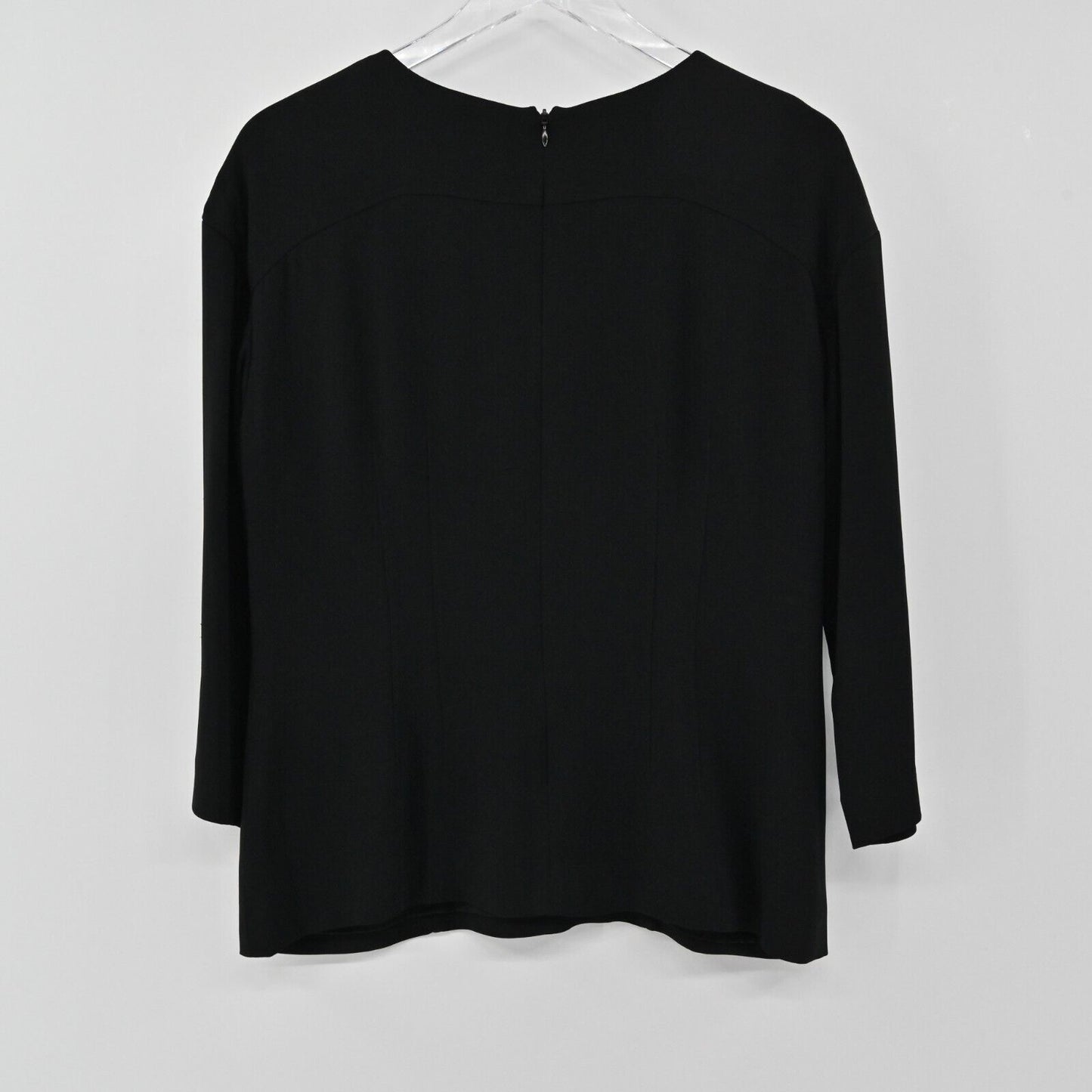 BROOKS BROTHERS Top Womens Size 4 Long Sleeve Classic Solid Black Lined Blouse