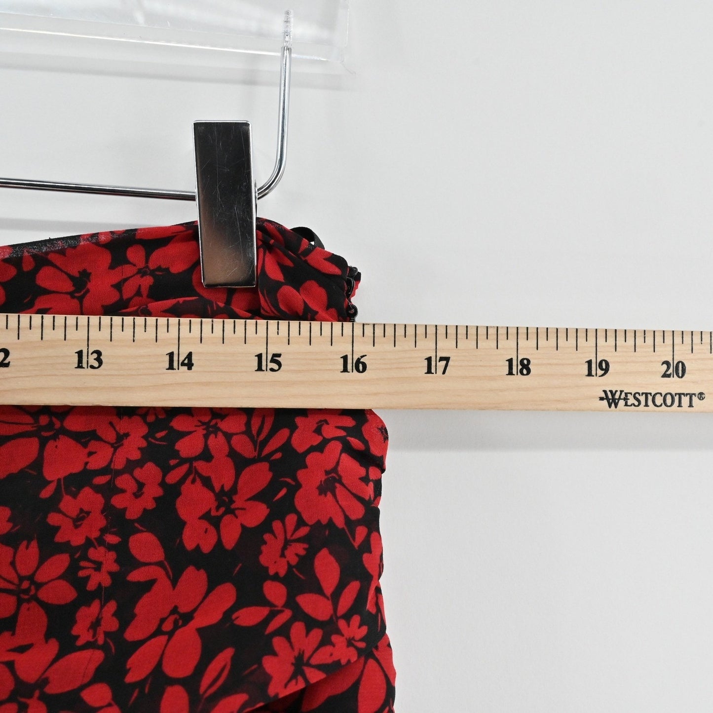 Karl Lagerfeld Ruched Floral Midi Skirt Size 8 Chiffon Ruffle Handkerchief Hem