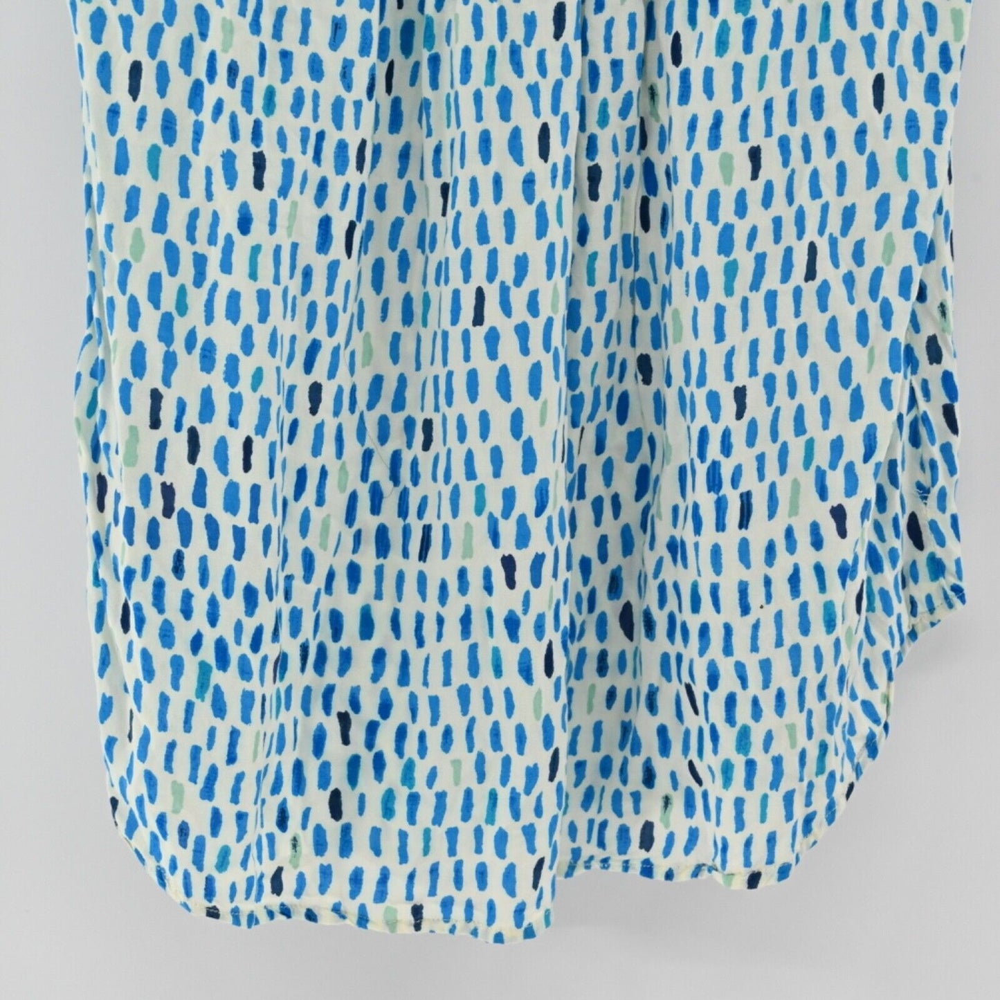 ANTHROPOLOGIE Top Womens Sz 0 MAEVE Blue Dot Button Front Pocket Sunseeker Tank