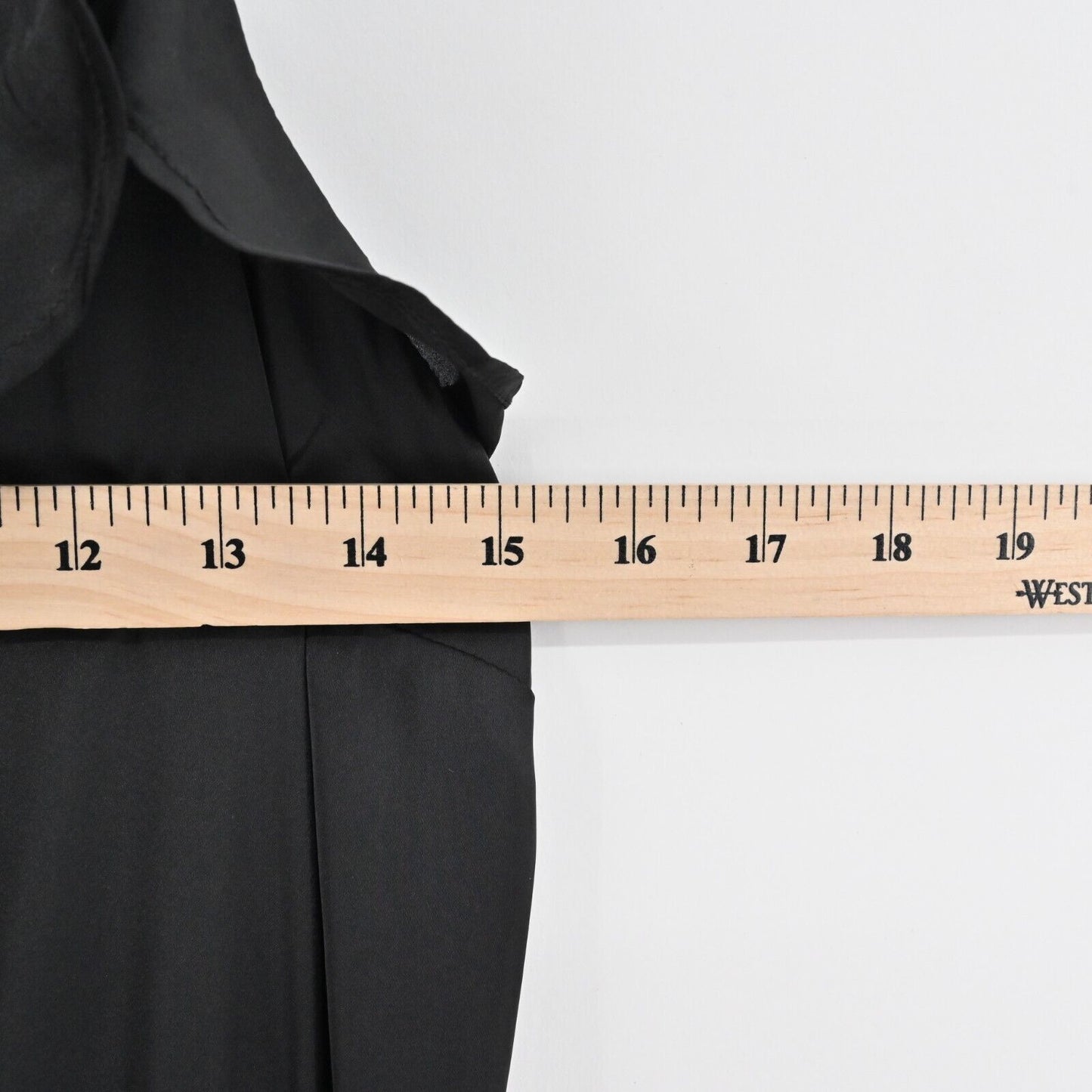 SUKI SO Dress Size S Solid Black Sleeveless Ruffle High Low Button Front Maxi