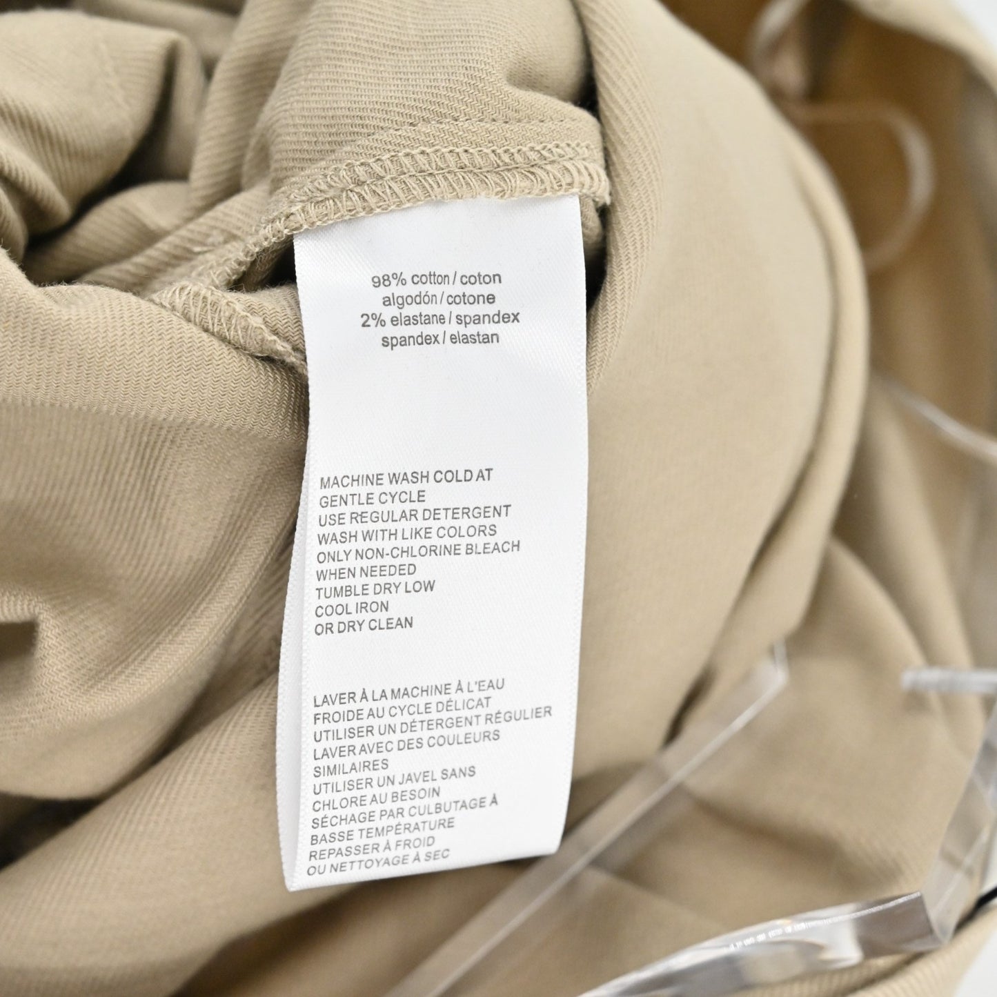 H by HALSTON Khaki Jumpsuit Womens Size L Button Tie Waist Wide Leg Casual