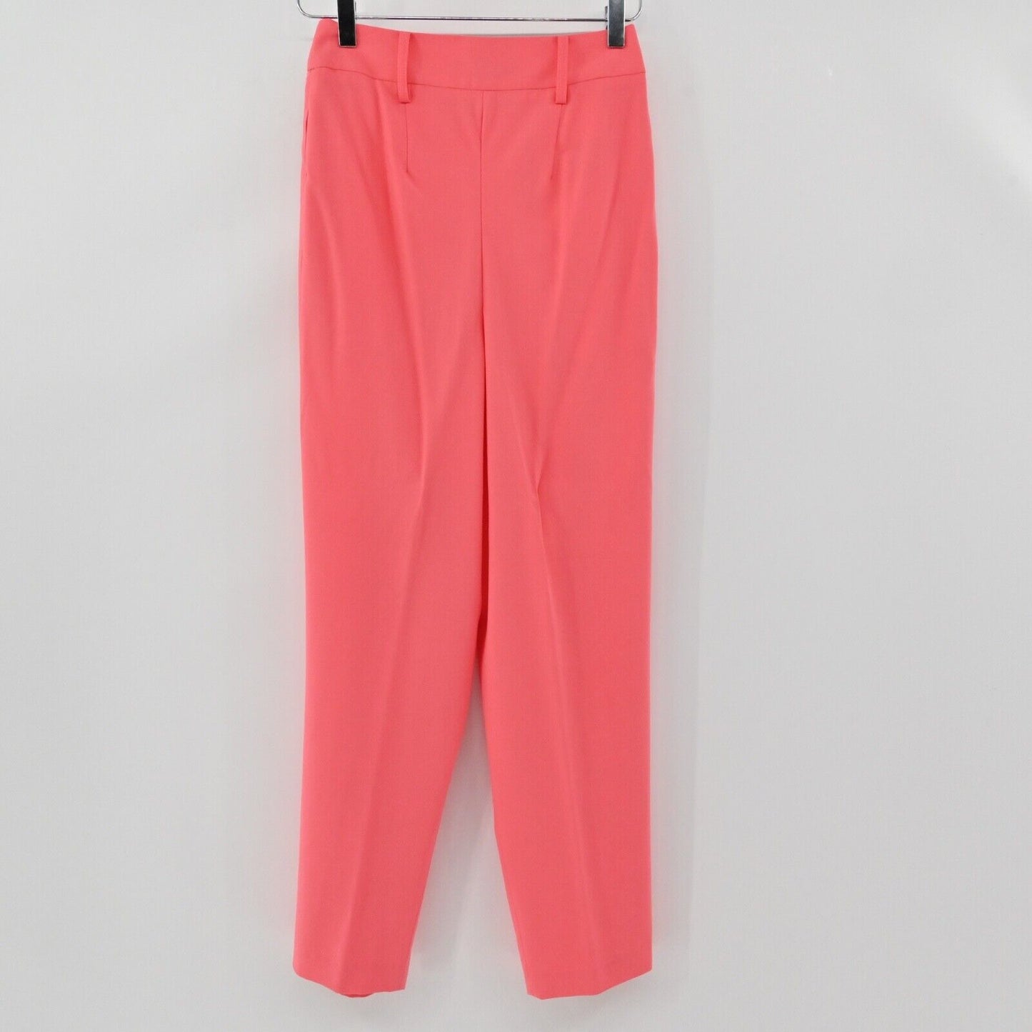 BCBGMAXAZRIA Pant Suit Womens Sz 2XS Coral Belted Jacket High Rise Pleated Retro