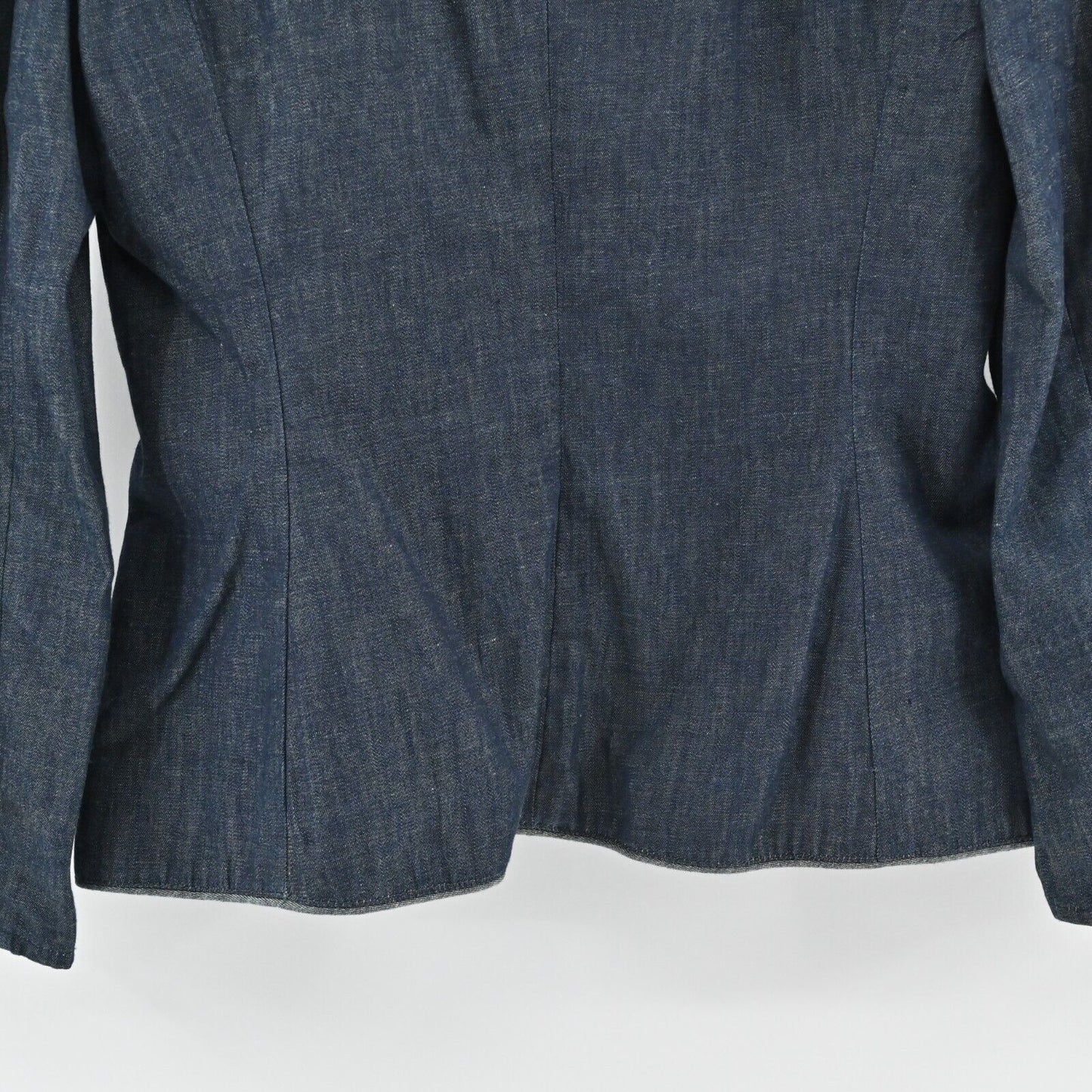 MARC JACOBS Peplum Denim Jacket Stand Collar Size 2 Puff Sleeve Vintage Y2k 00s