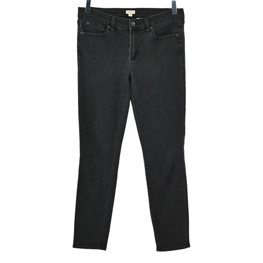 J CREW Jeans Womens Size 27 Factory Classic Black Mid Rise Skinny Stretch Denim