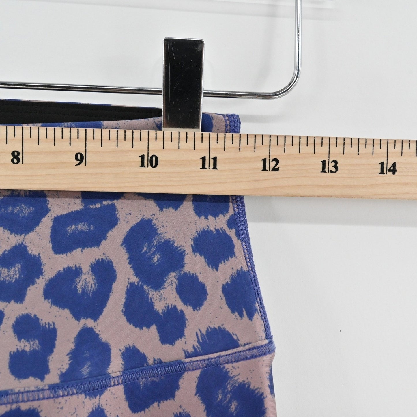 GOOD AMERICAN Womens Animal Print Leggings Size S Tonal Blue Purple Athleisure