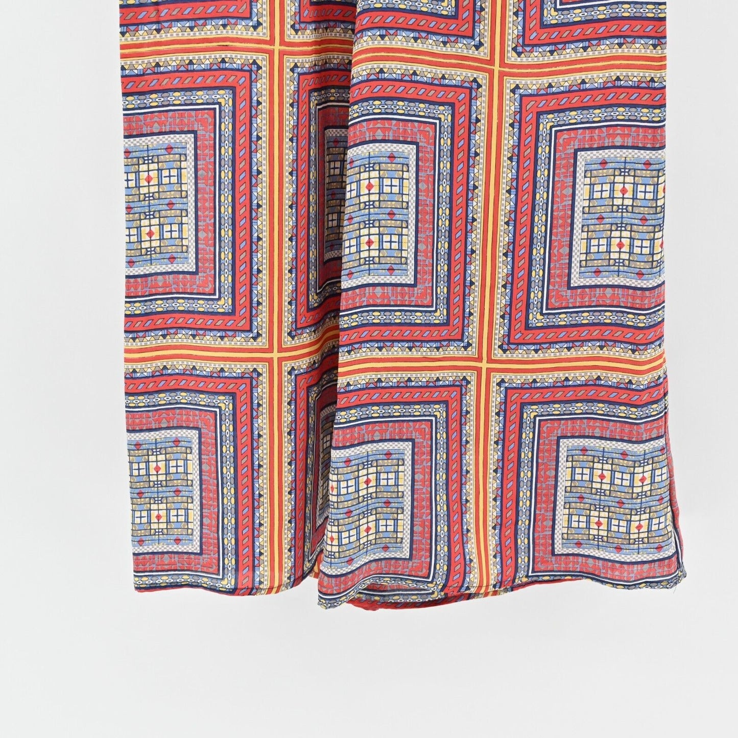 TOLANI Pants Womens Sz M Palazzo Silk Multicolor Square Flowy Wide Leg High Rise