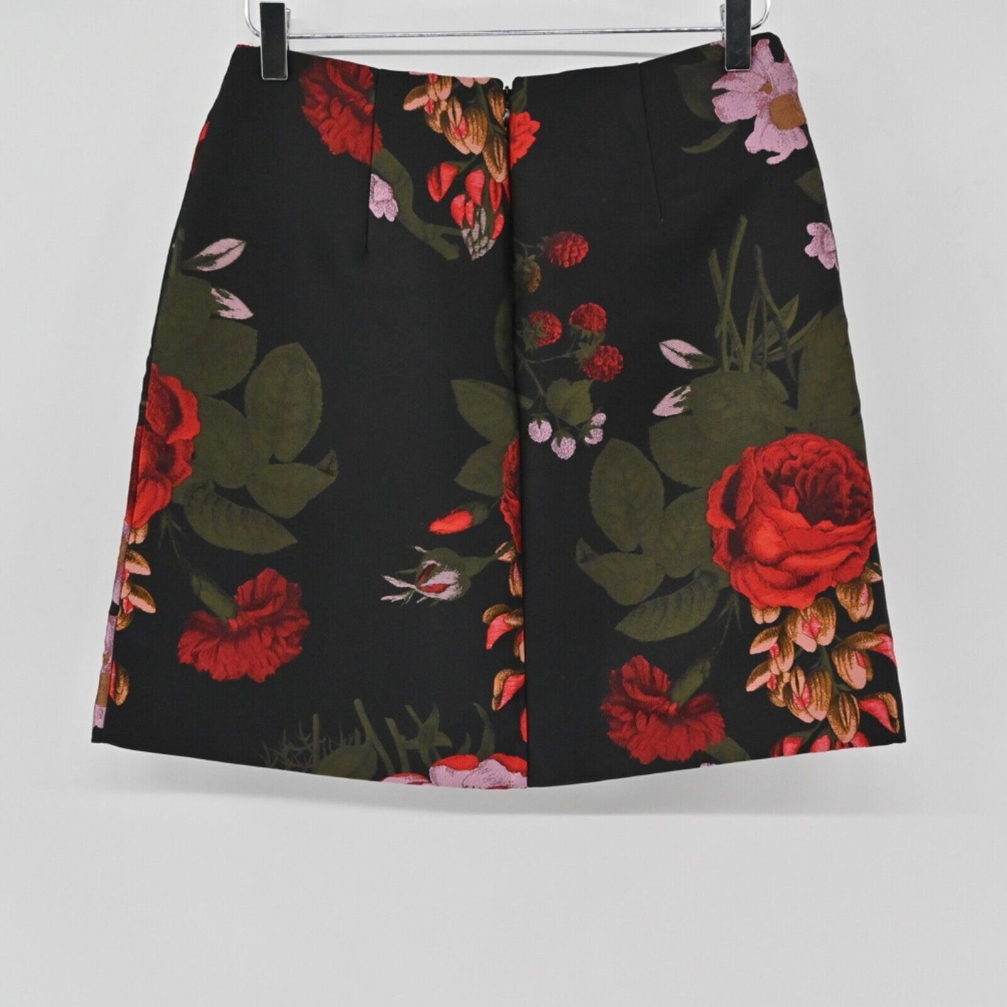 HUTCH Skirt Womens Size S Black Floral Jacquard Mini A Line Flare ANTHROPOLOGIE