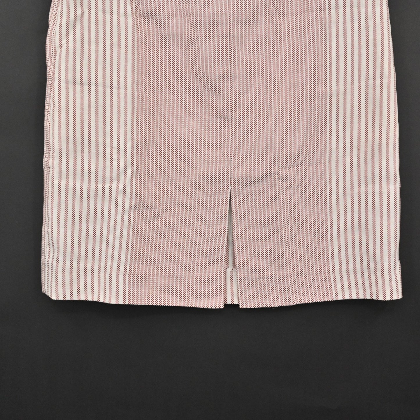 STELLA MCCARTNEY Cotton Pencil Skirt Size 38 Pink Stripe Micro Dot Corpcore