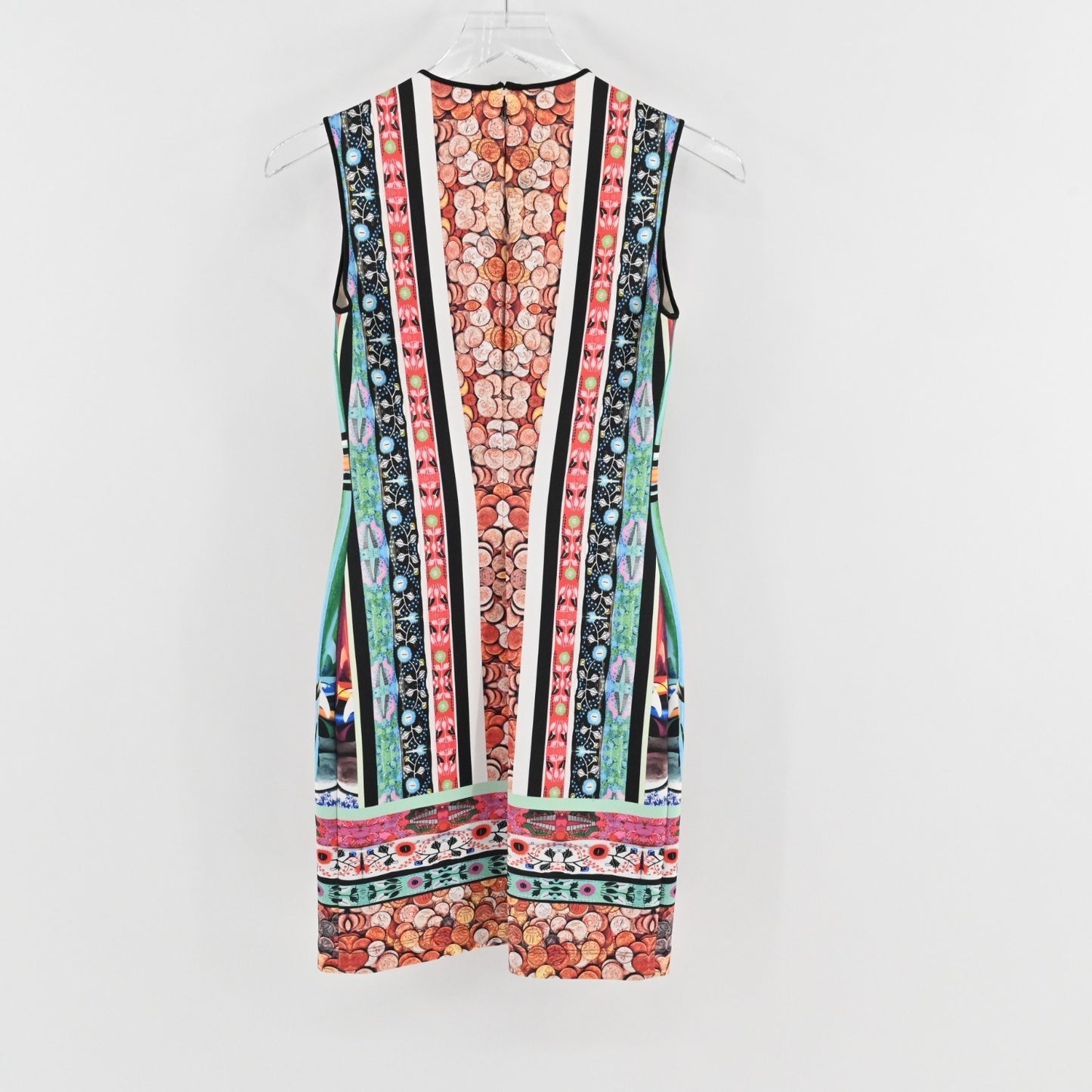 Clover Canyon Long Board Neoprene Bodycon Dress Size S Mini Scuba Dopamine