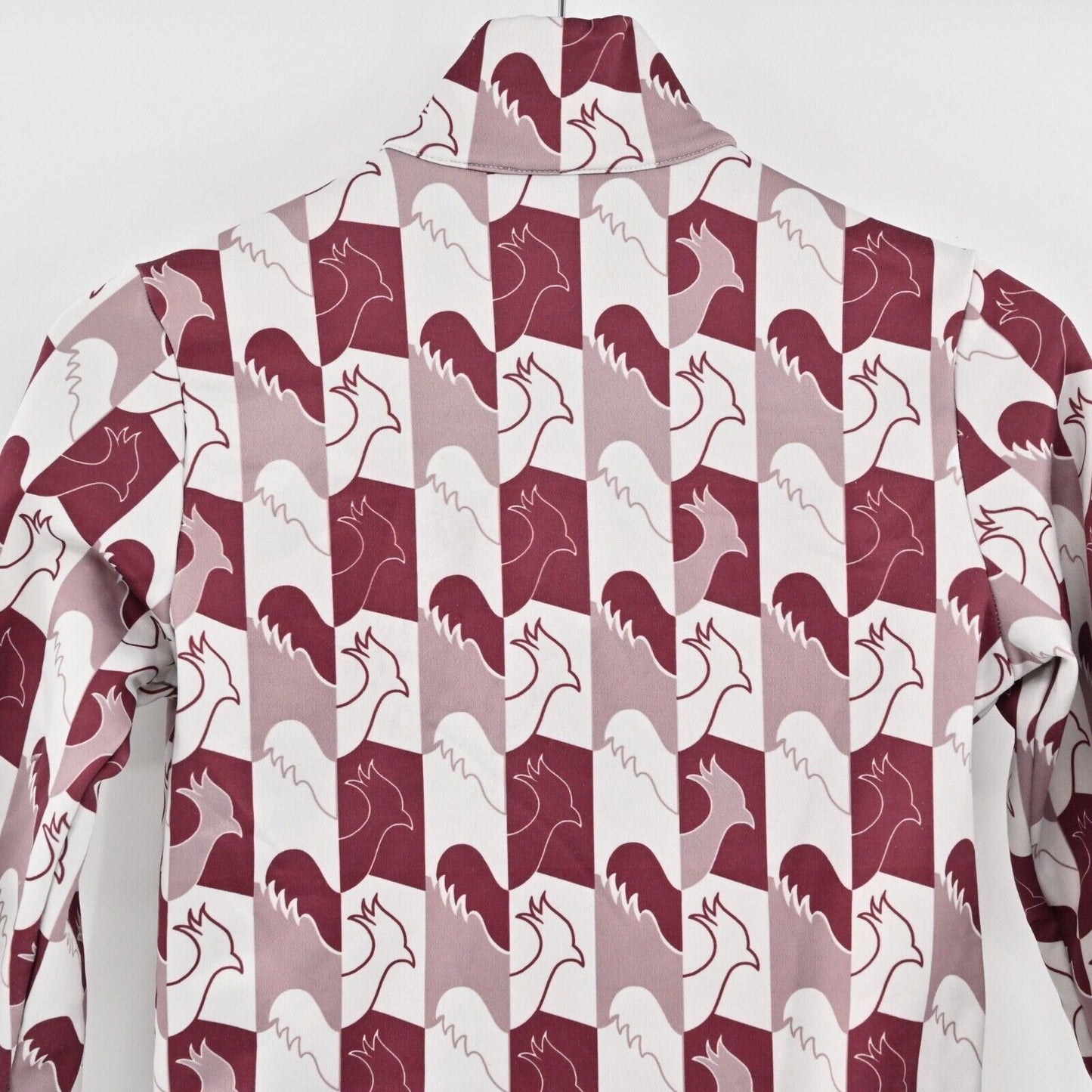 ROSSIGNOL Jacket Womens Size XS Red Rooster Print Palmares Quarter Zip Pullover