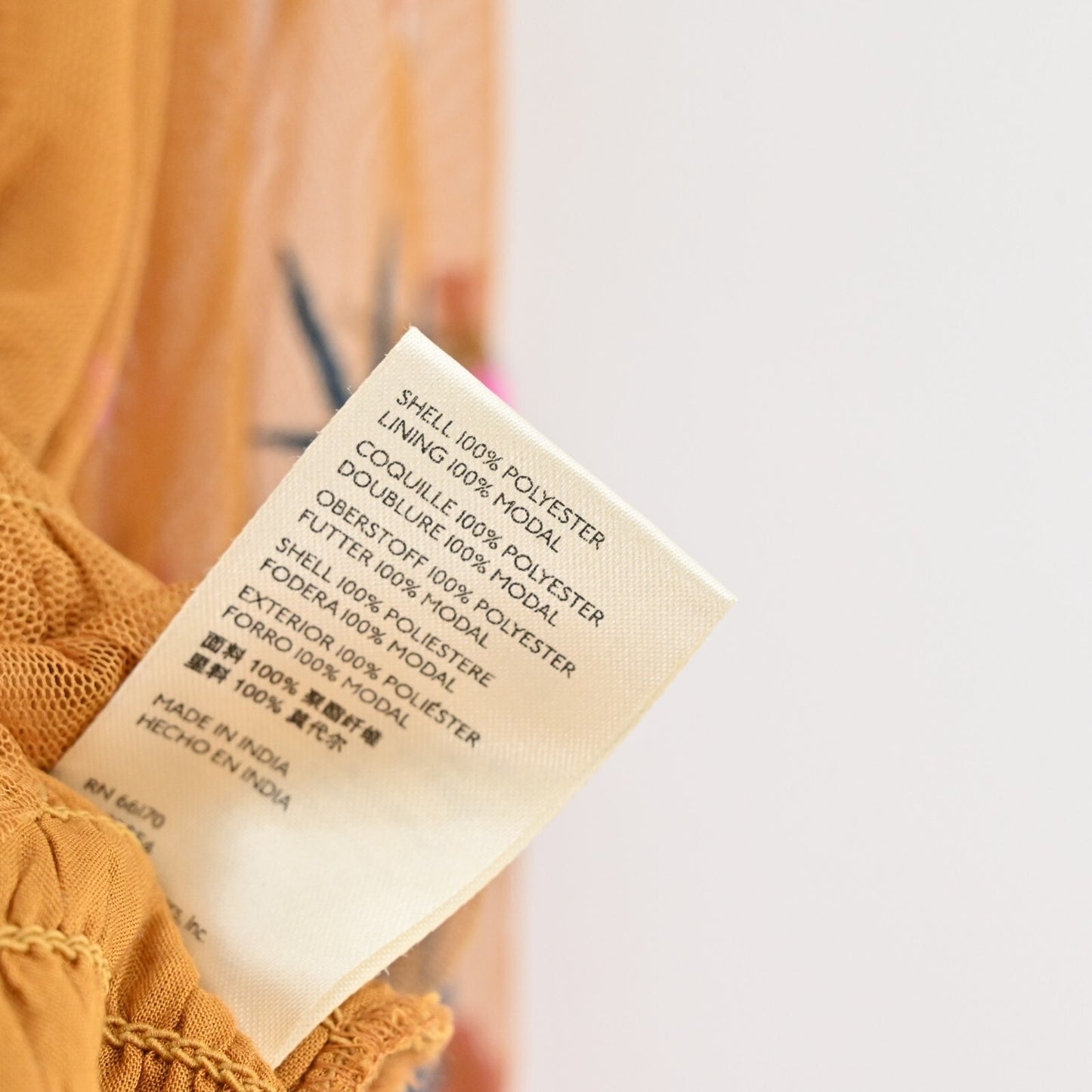 ANTHROPOLOGIE Floral Embroidered Top Womens Size XS Smocked Tulle Brown Blouse