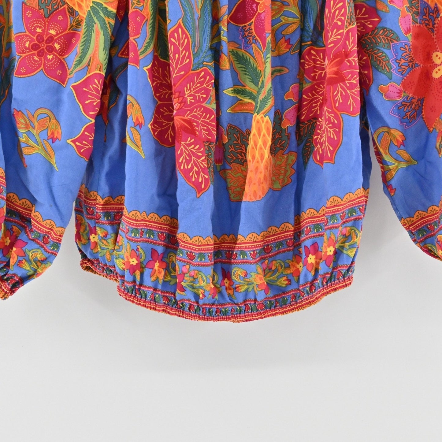 Cynthia Rowley Womens Floral Top Size S Off The Shoulder Balloon Sleeve Blouse