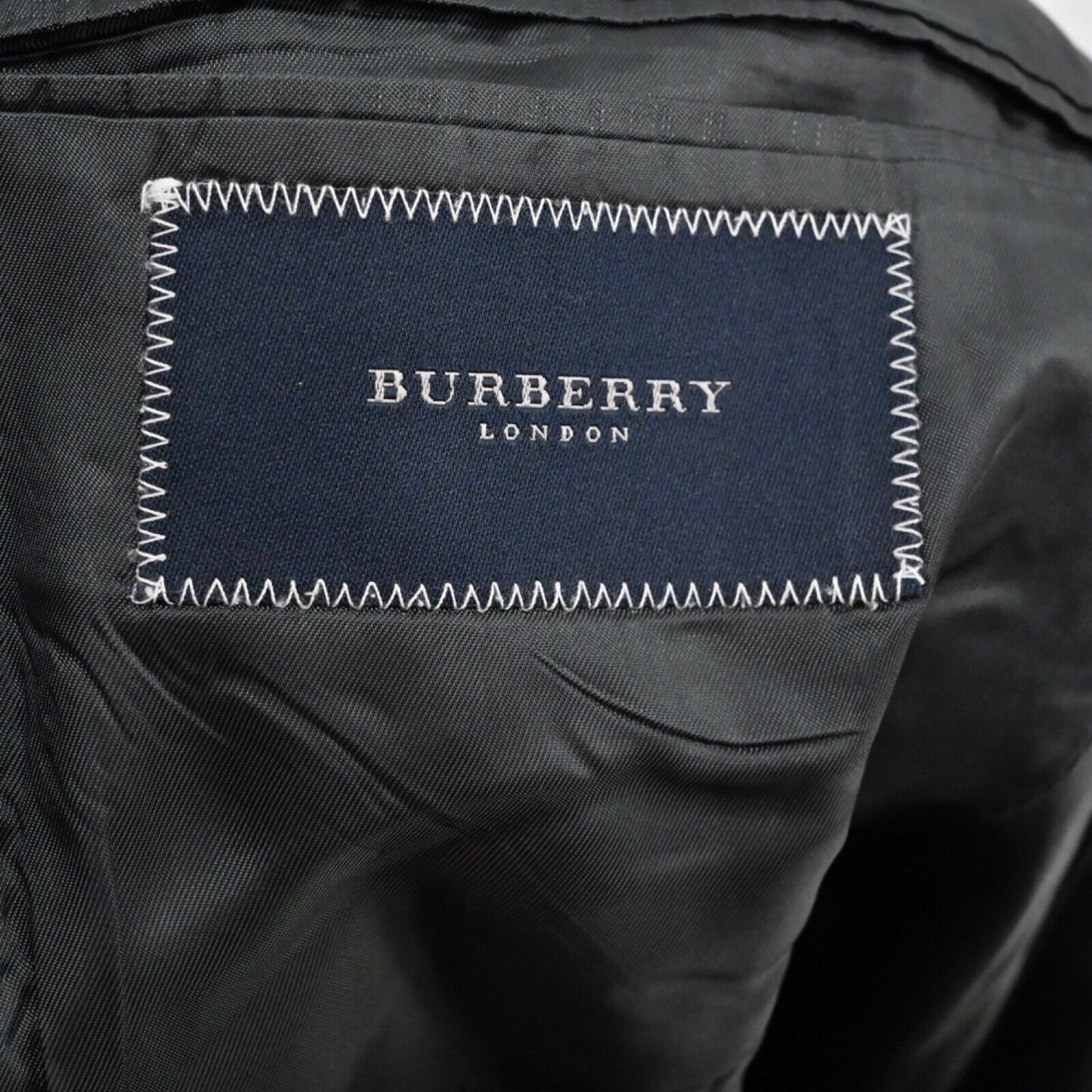 Vtg BURBERRY Blazer Mens Size 42S Classic Gray 100% Wool Union Tag USA 00s Retro