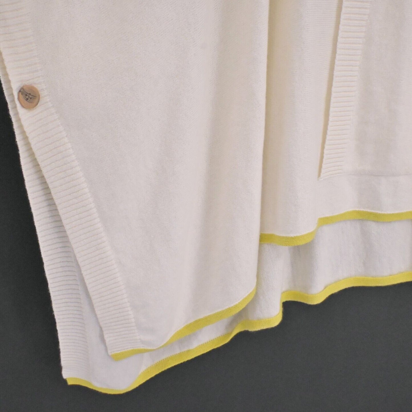 PRANA Sweater Womens Sz OS Celestia Poncho Cashmere Blend Knit Ivory Yellow NEW