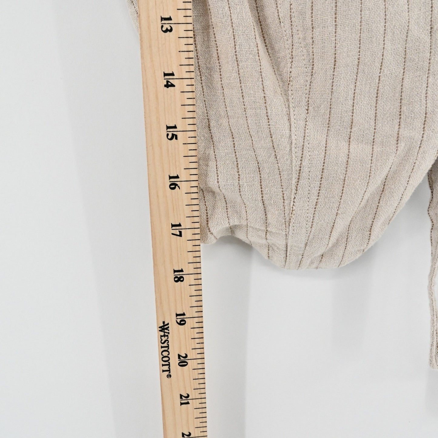 Urban Outfitters Womens Vest Top Size S Pinstripe Academia Preppy Linen Button