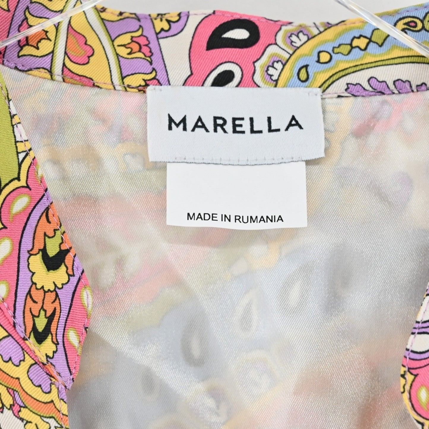 Marella Primavera Alacre Belted Paisley Dress Size 8 Wanderlust Kimono Sleeve