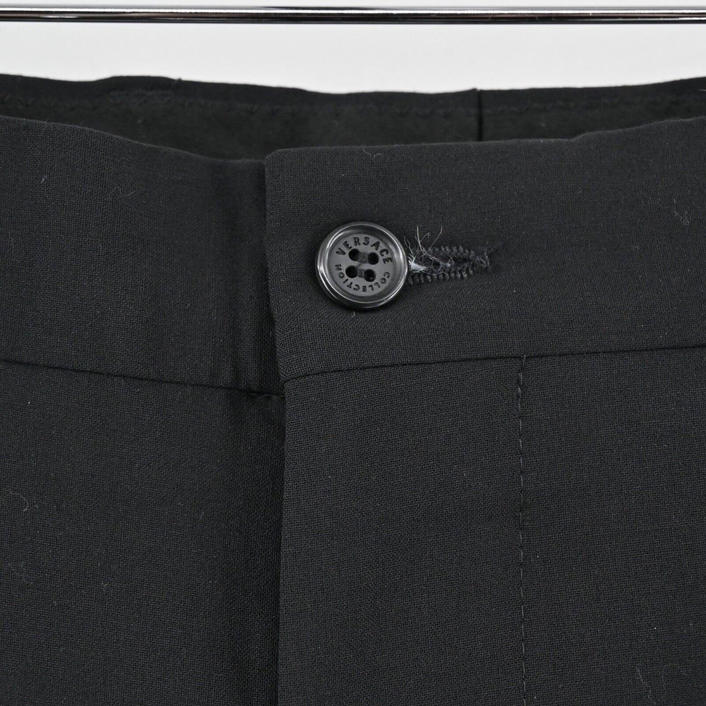 VERSACE Pants Mens Size 38x30 Straight Leg Classic Black Trouser Slacks Workwear