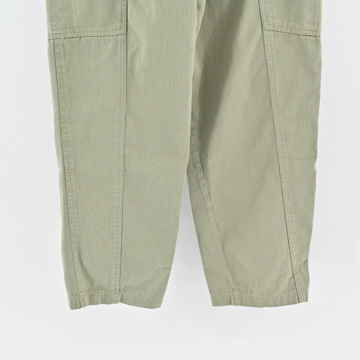 7 FOR ALL MANKIND Pants Womens Sz M Olive Green Pull On Utility Cargo High Rise