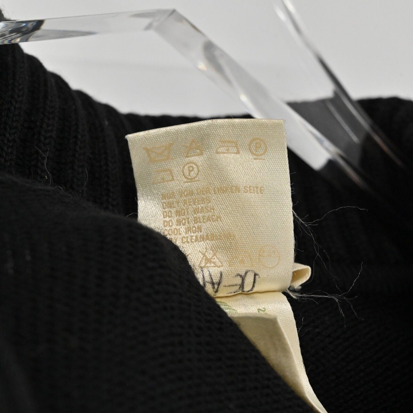 Vtg ESCADA Jacket Womens EUR 40 / M Black Wool Knit Cardigan Gold Button Capsule