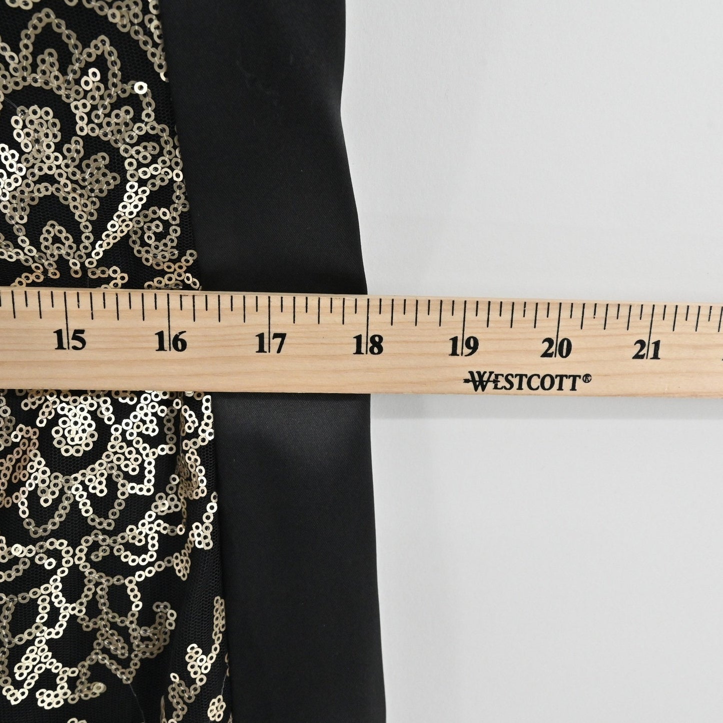 Donna Ricco Sequin Dress Size 12 Black Gold Sleeveless Retro Glam Cocktail Chic