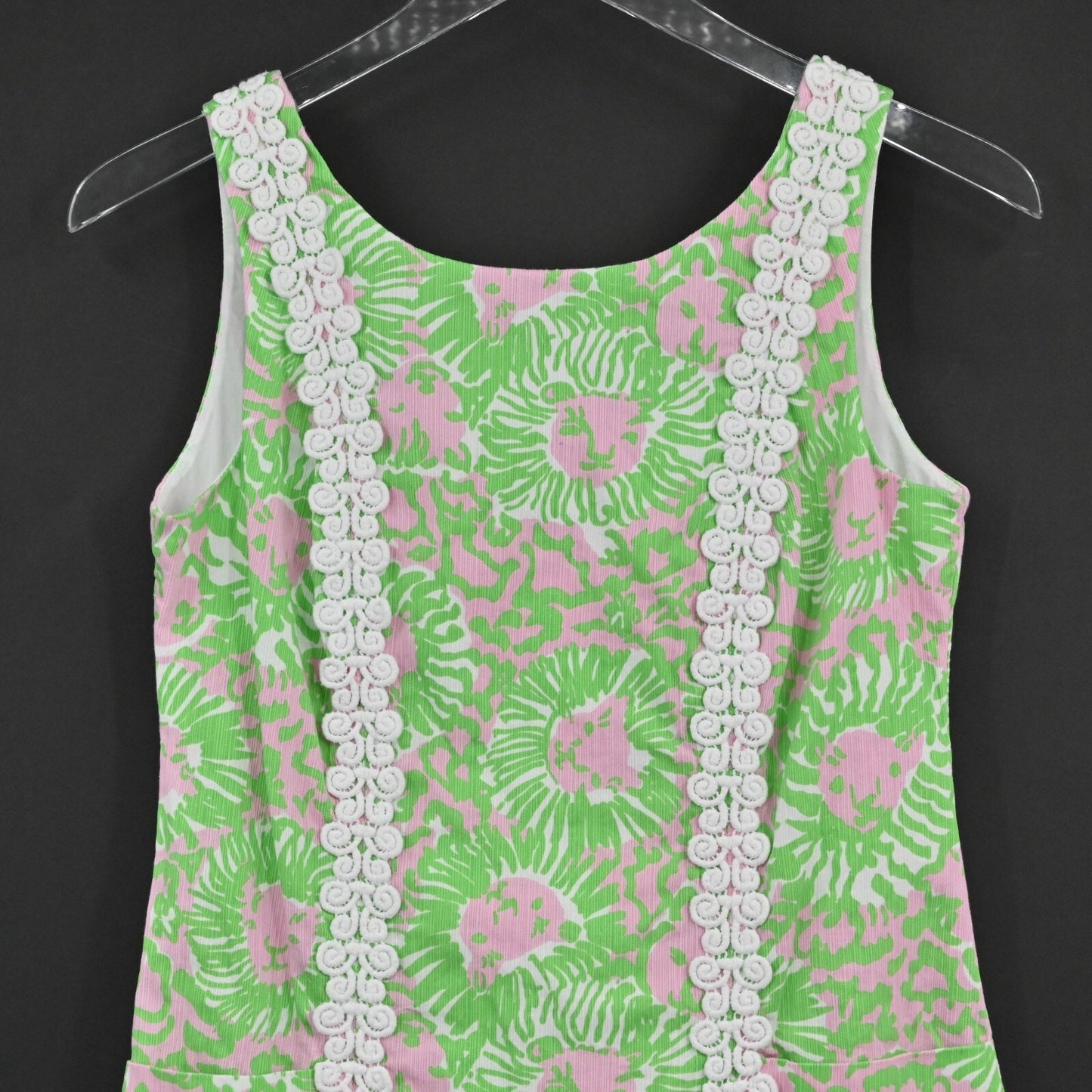 LILLY PULITZER Dress Size 2 Liz Sleeveless Shift Cabana Pink Sunnyside Vacation