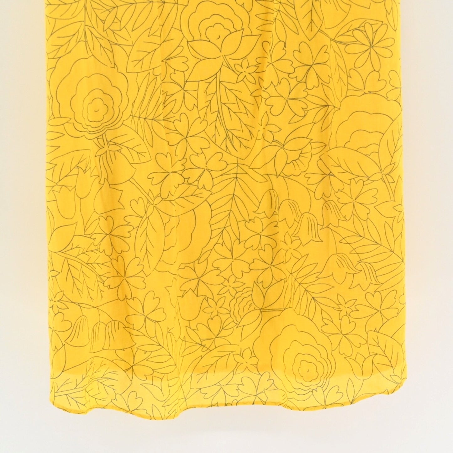 Anthropologie Womens Yellow Floral Dress Sz 4 HD IN PARIS Sun Soaked Tank Cotton