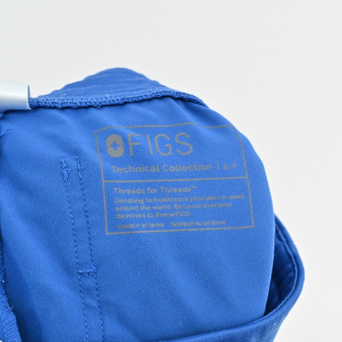 FIGS Scrub Pants Womens Size SP Zamora Jogger Solid Blue Technical Collection