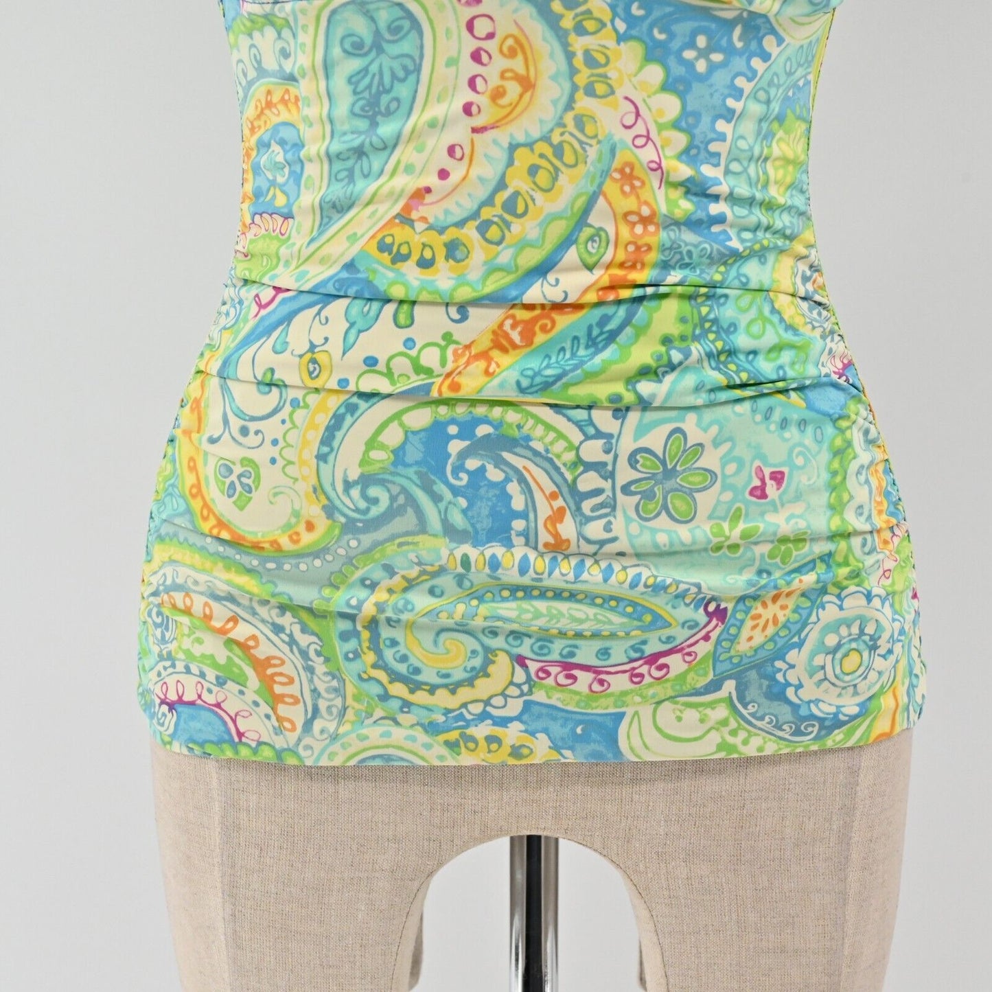 LRL Womens Size S Paisley Print Tankini Swimsuit Top Multicolor RALPH LAUREN