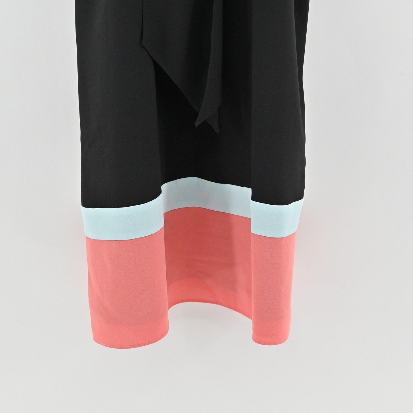 BCBGMaxazria Black Color Block Halter Midi Dress Size M Cocktail Date Night