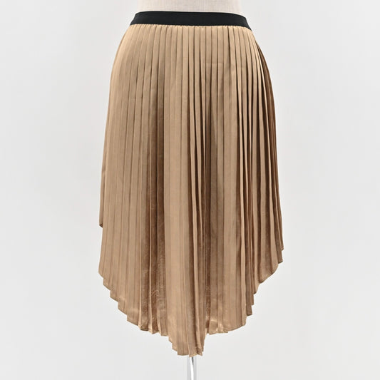 Joie Skirt Womens Size XS Pleated Elastic Waist Pull On Knee Length Gold Capsule