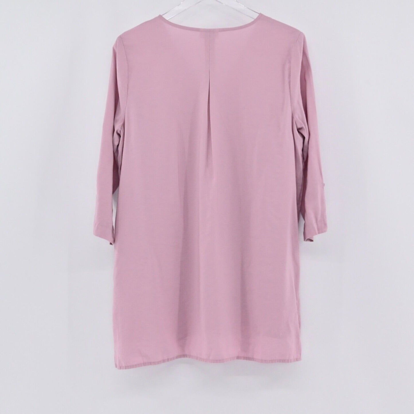 J Jill Top Womens Size M Pink Tunic Button Cuff Bohemian Chic Minimalist Classic