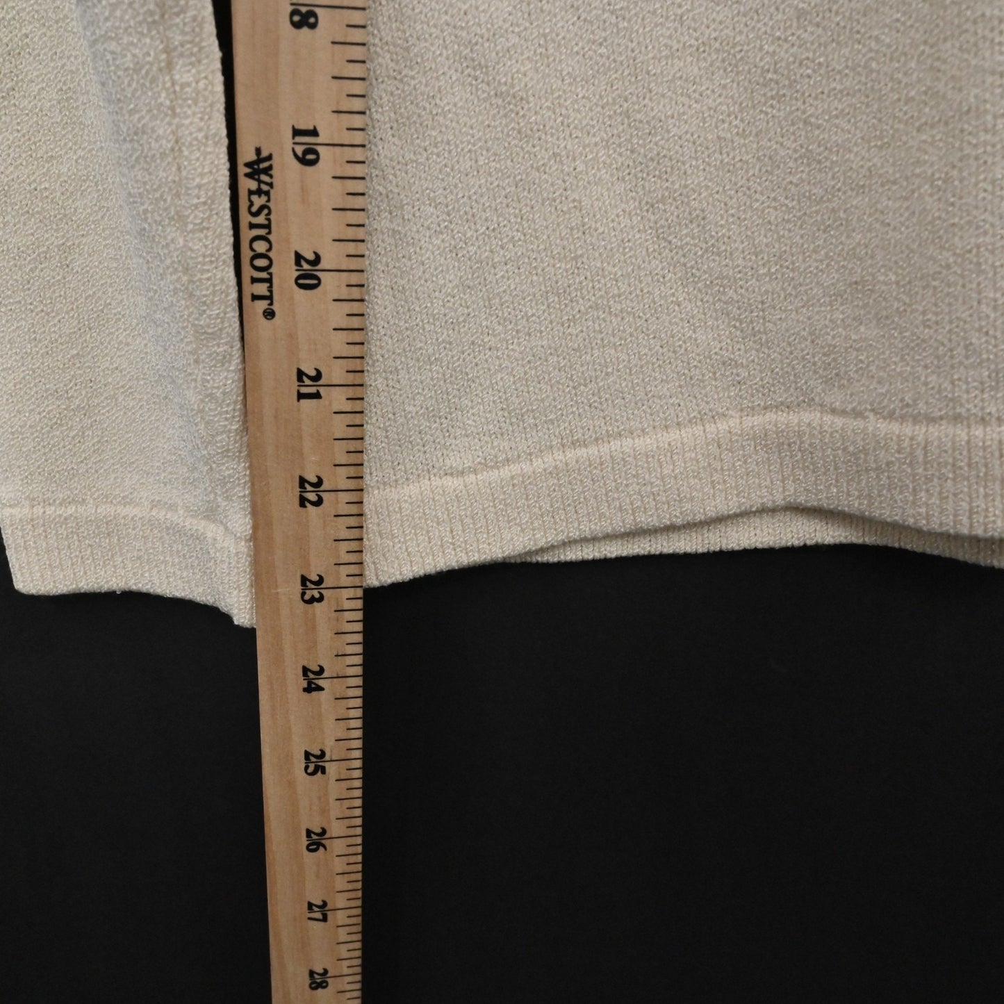 Vtg ST JOHN Womens Santana Sweater Size XS Cream Wool Knit USA 90s Separates