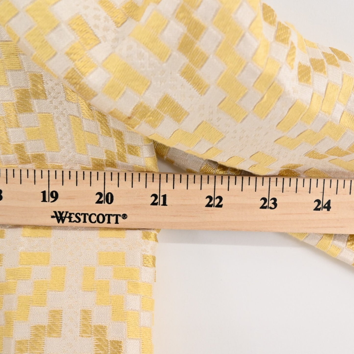 Vtg BILL BLASS Blazer Womens Size 6 Yellow Geometric Cropped Open Front Jacket