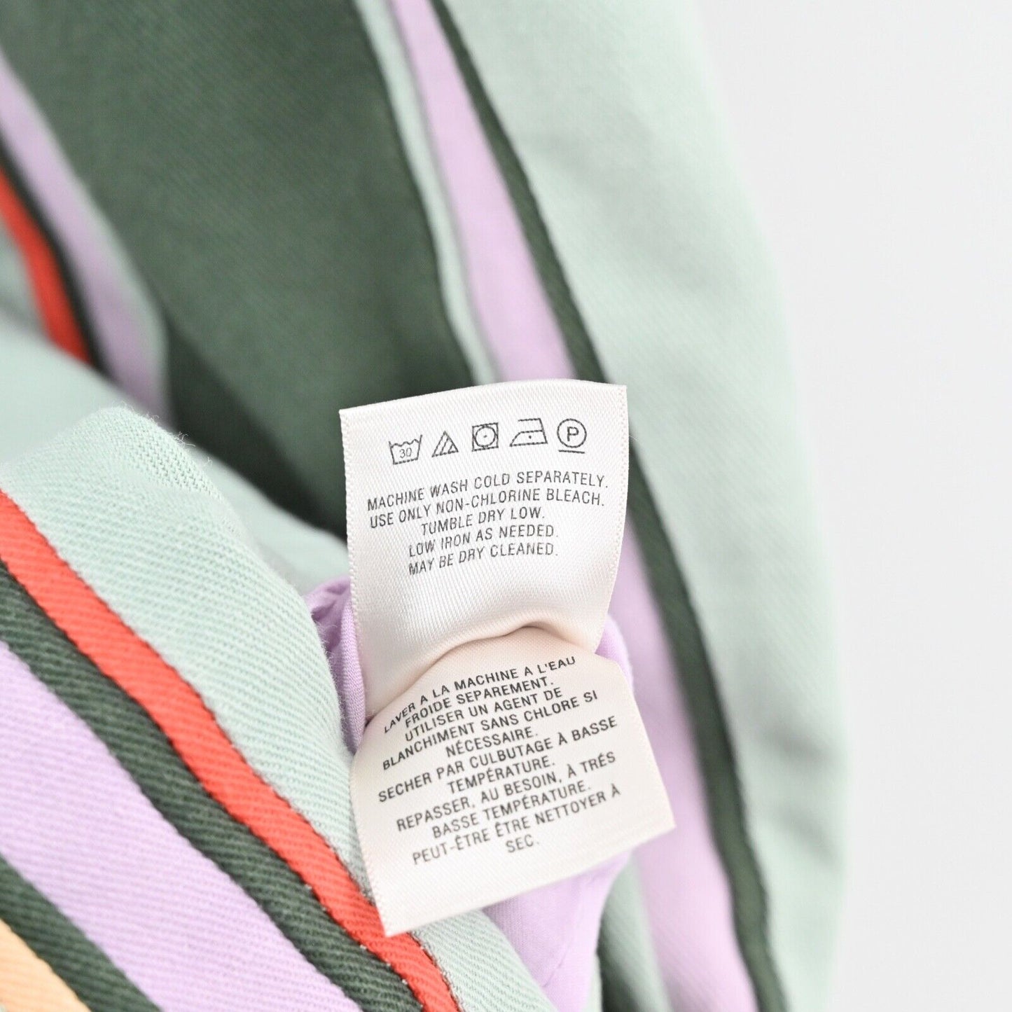 ANTHROPOLOGIE Dress Sz XSP MAEVE Keri A Line Green Stripe Cotton Linen Mini 60s