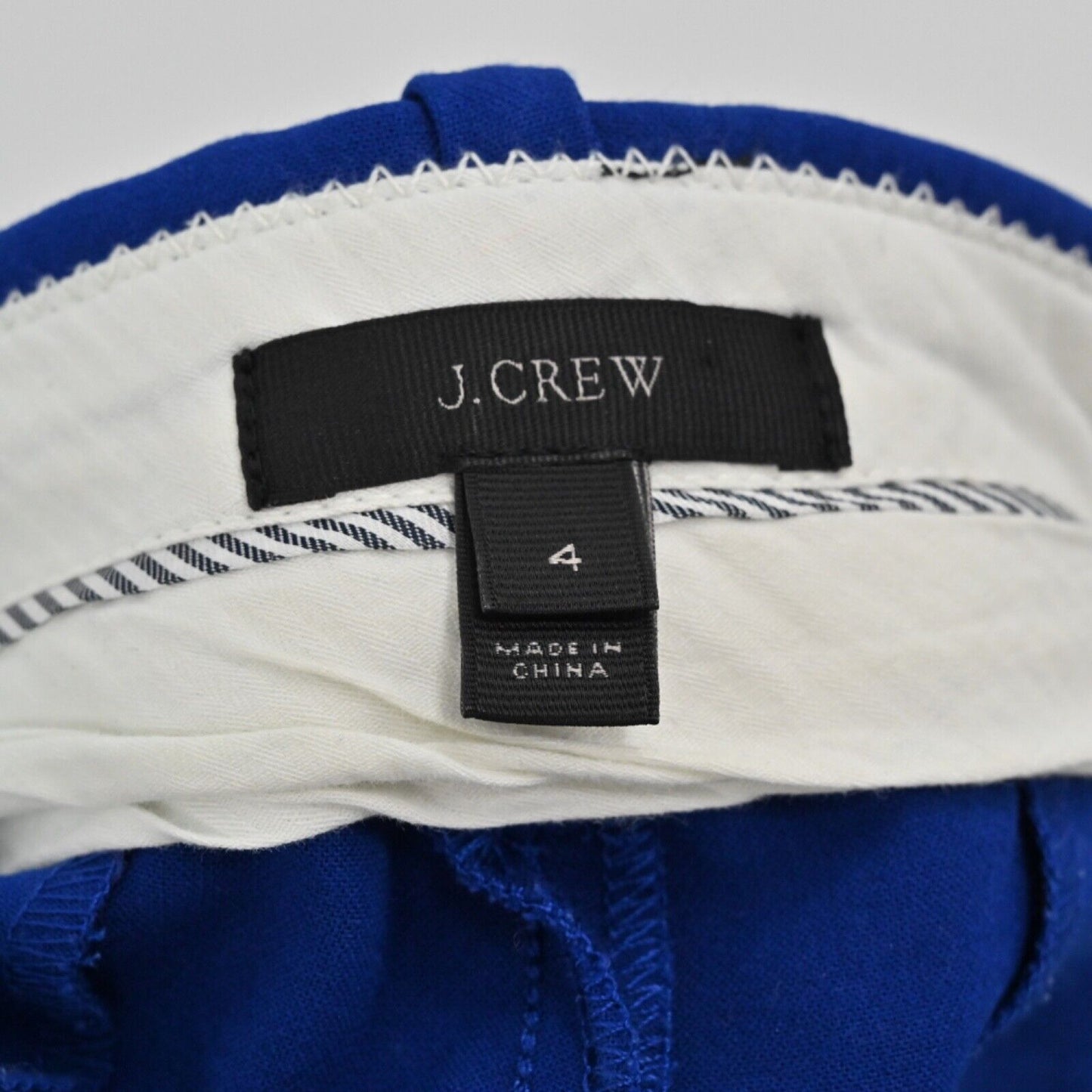 J CREW Pants Womens Size 4 Royal Blue Low Rise Tapered Slim Stretch Dress Career