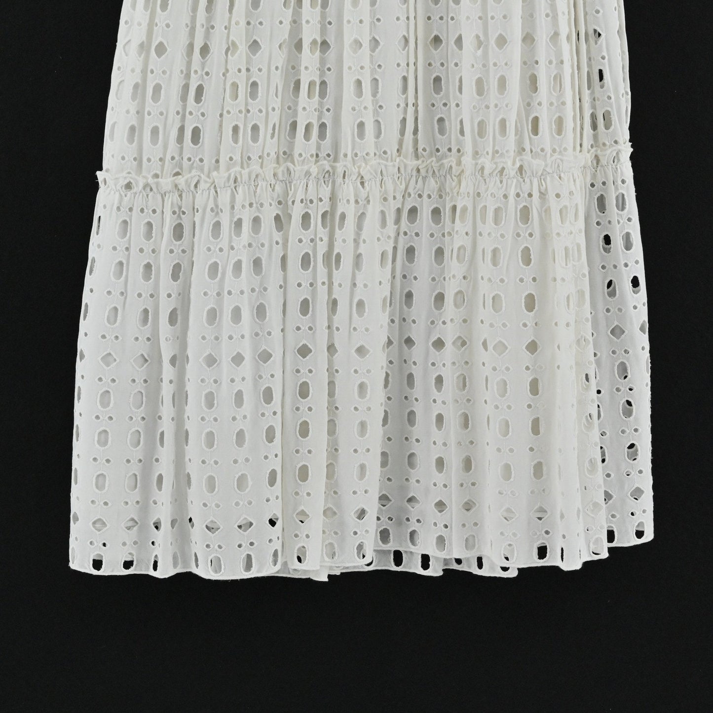 Lilly Pulitzer Indira Dress Size XXS Resort White Eyelet Sleeveless Tiered Swing